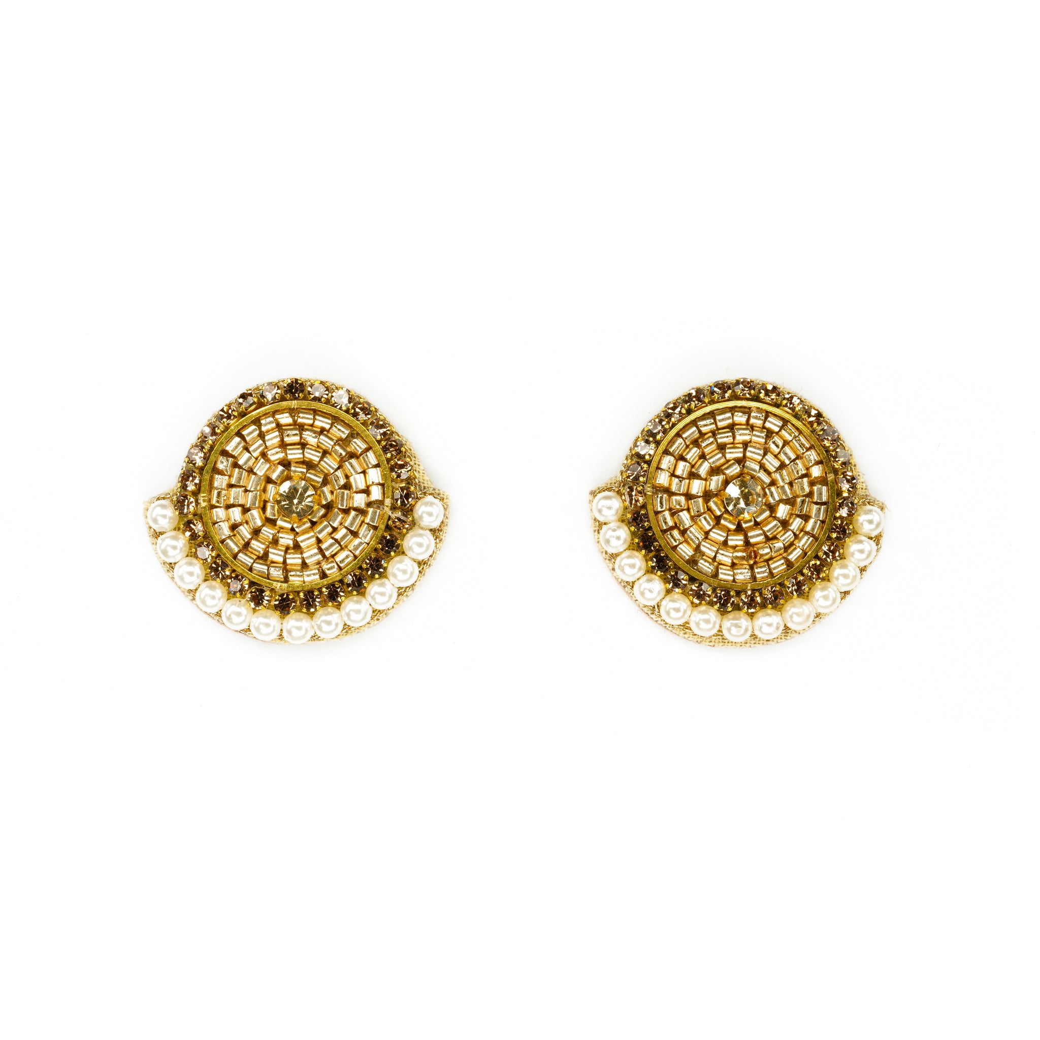 Wynwood Studs in Gold/Pearl