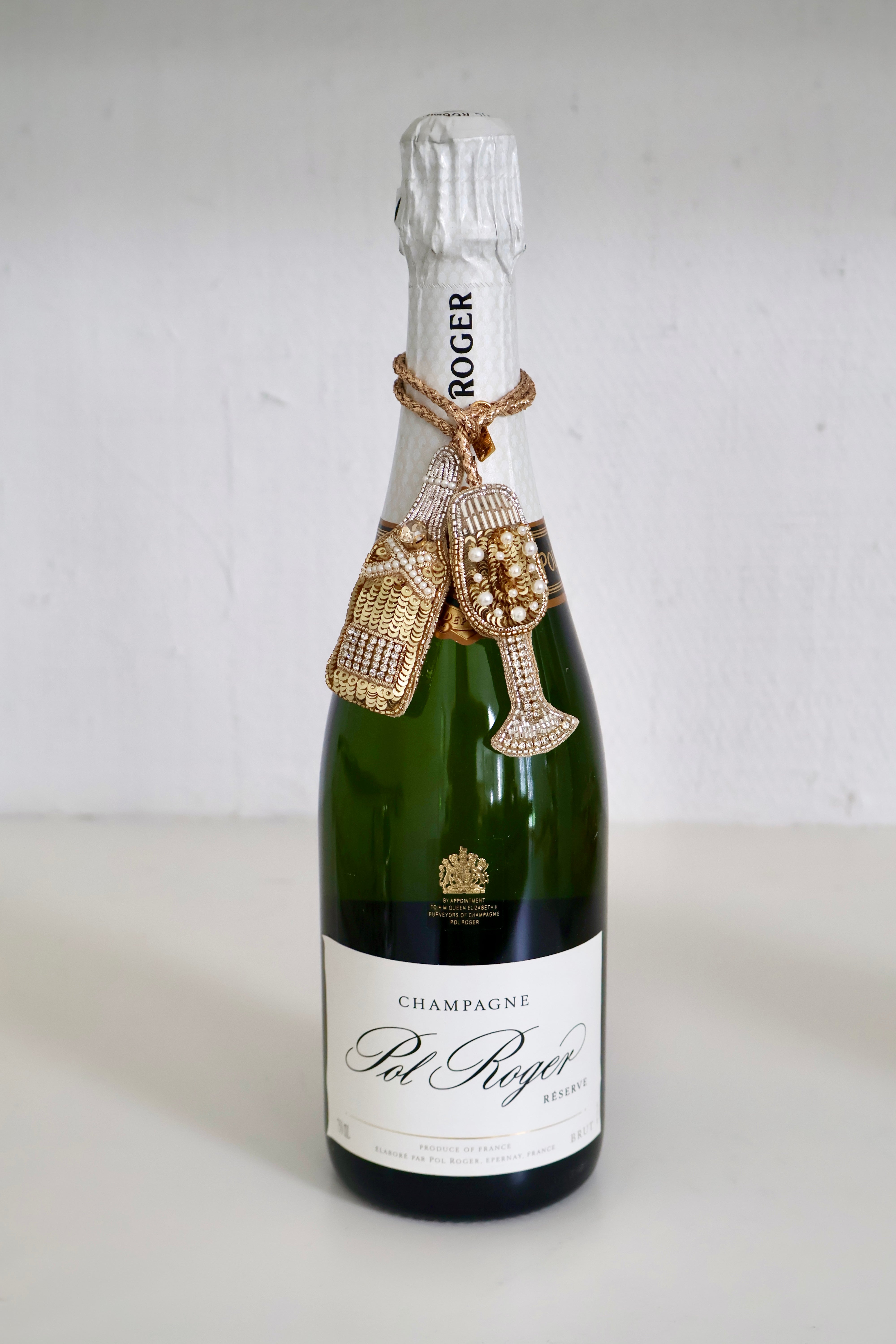 The Metallic Champagne Bag Charm