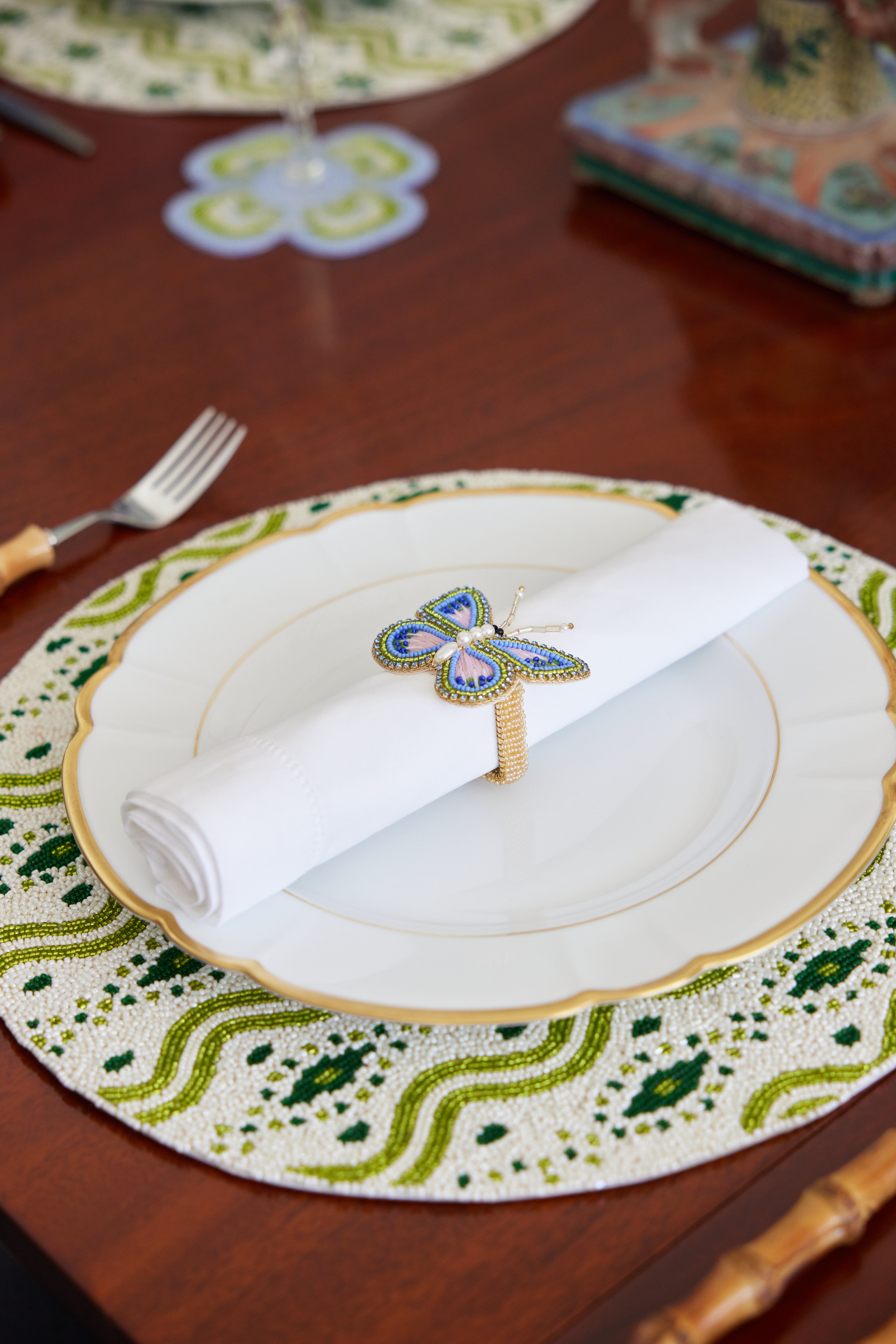 Camille Hand Beaded Placemat