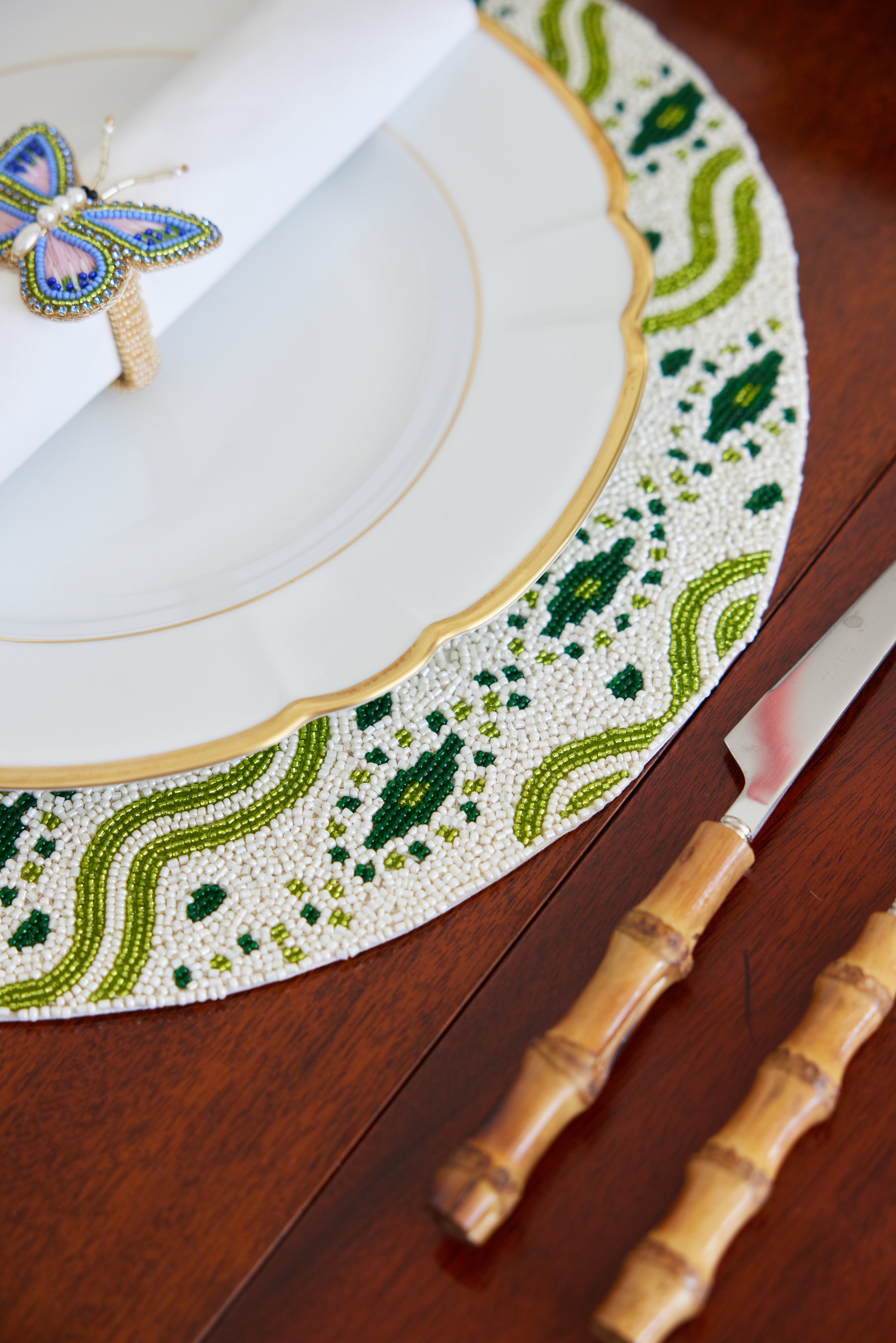 Camille Hand Beaded Placemat