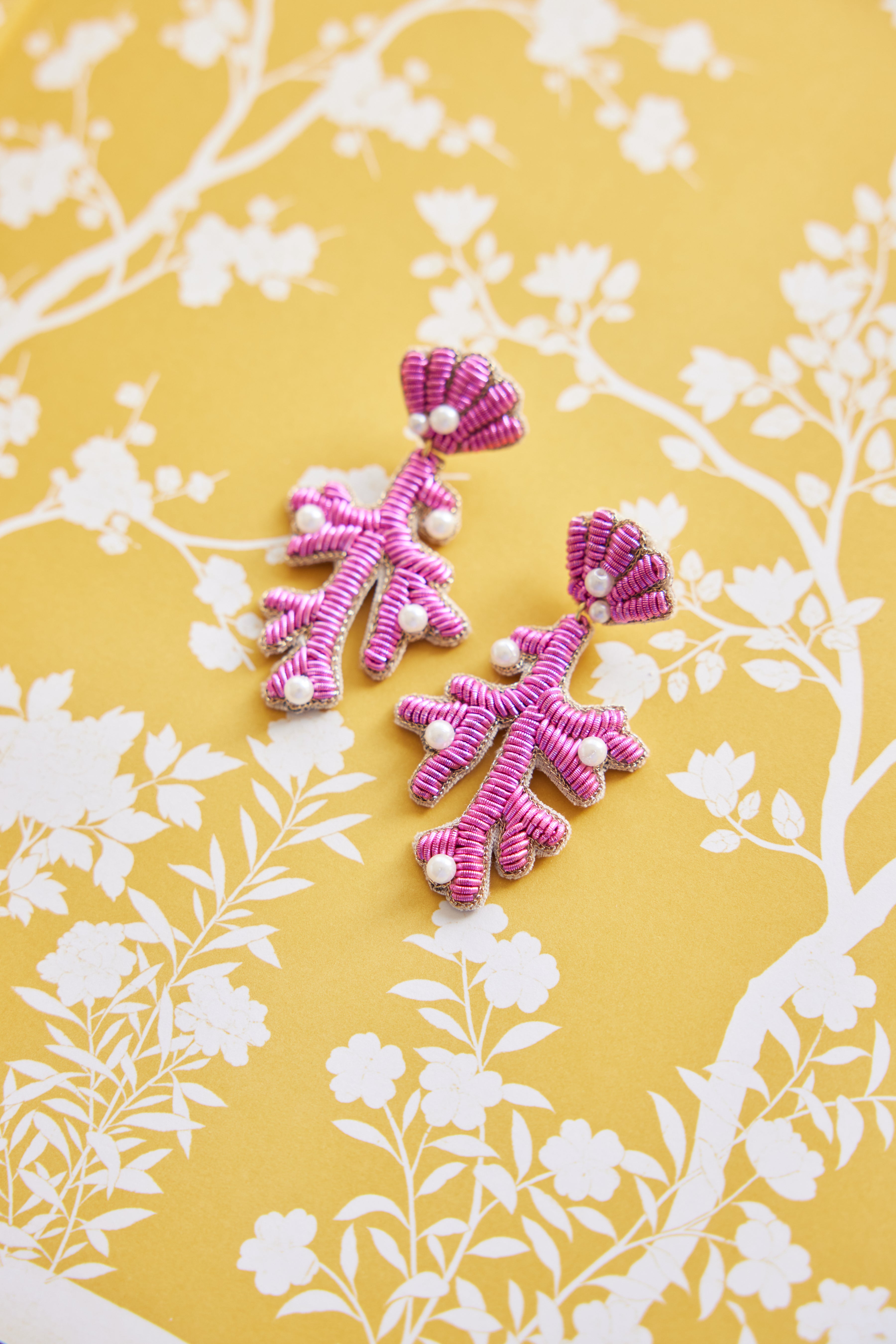 Capri Coral Earrings in Pink