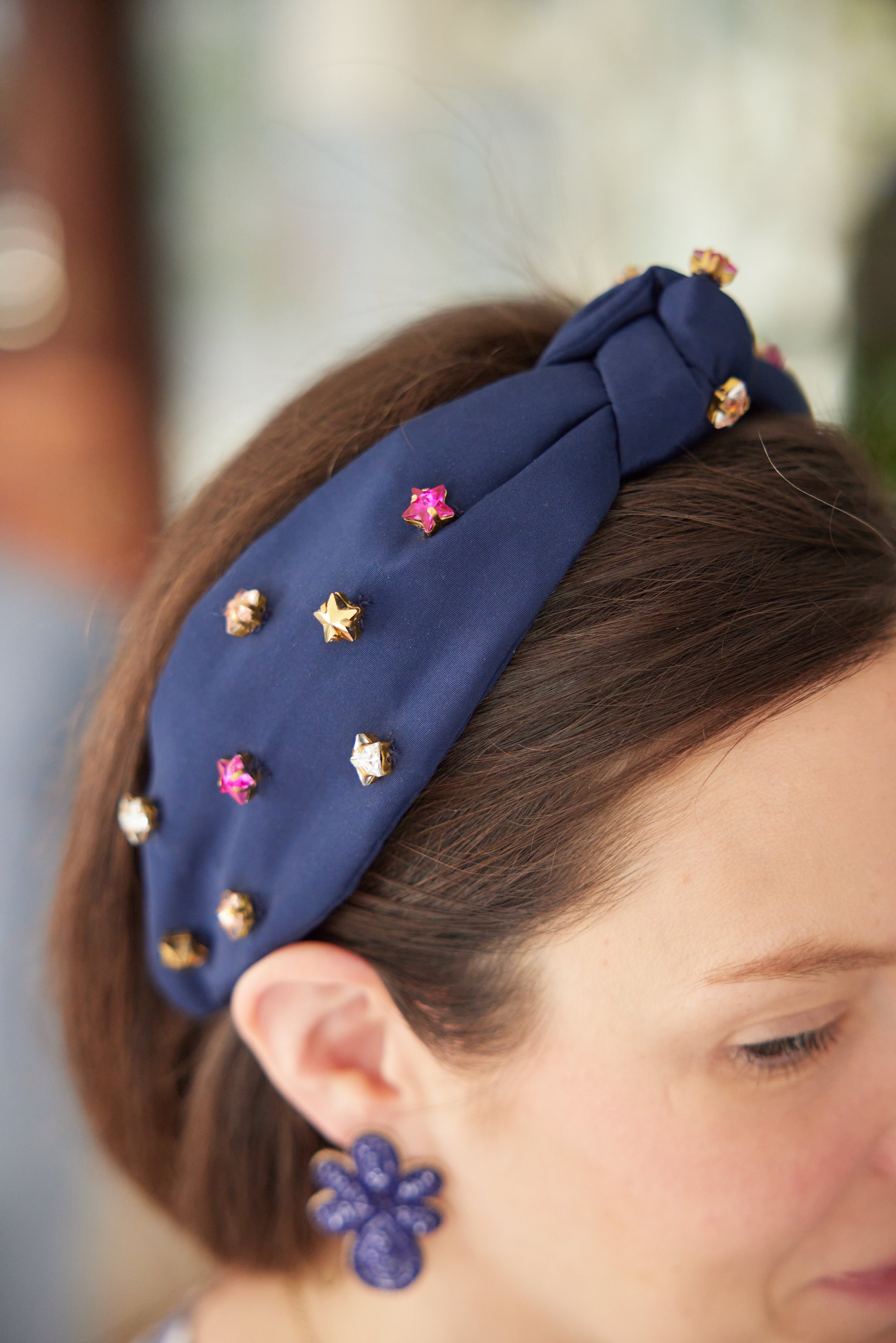 Navy Star Headband