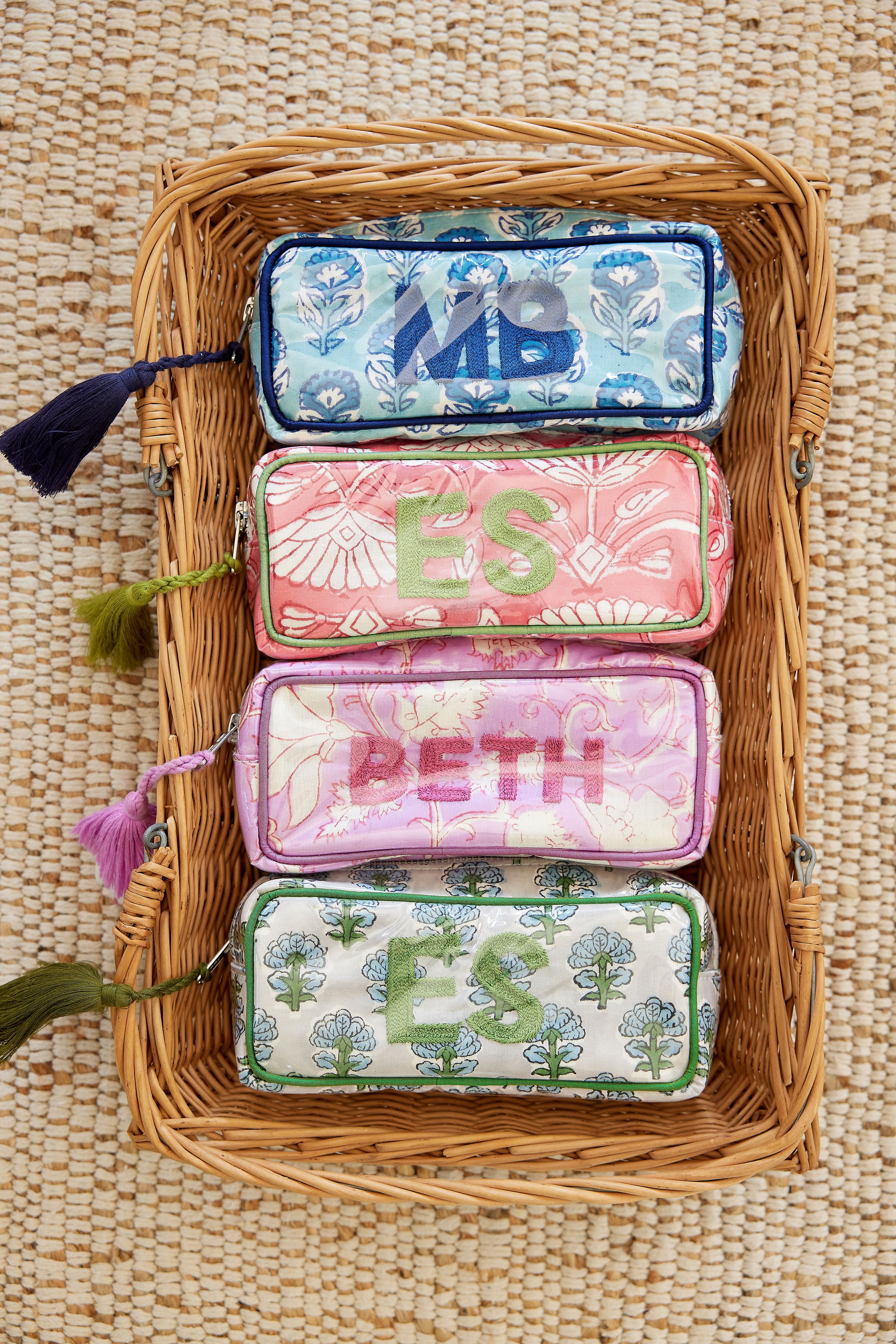 The Mini India Bag - Aquamarine - Monogrammed