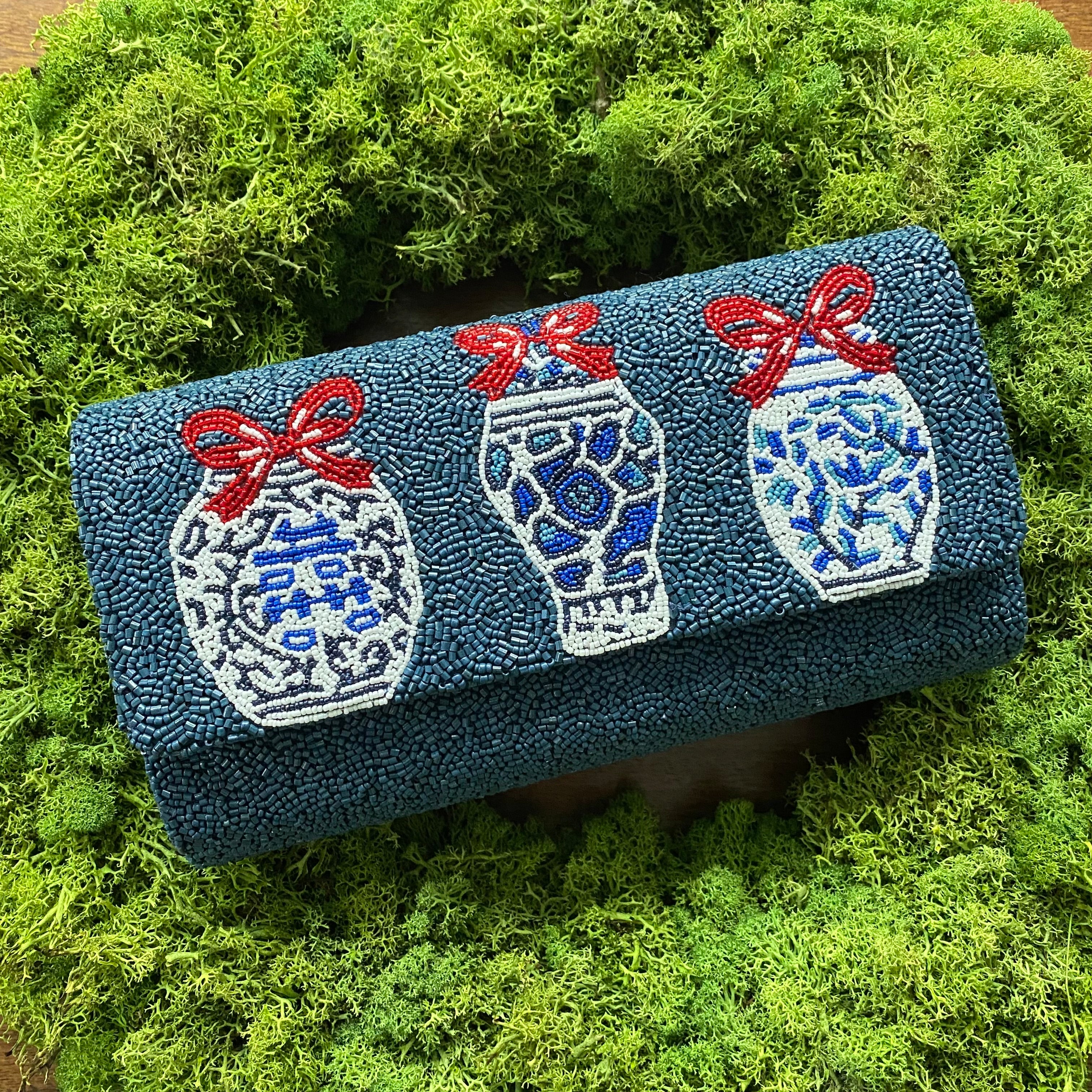 Navy Blue Ginger Jar Clutch