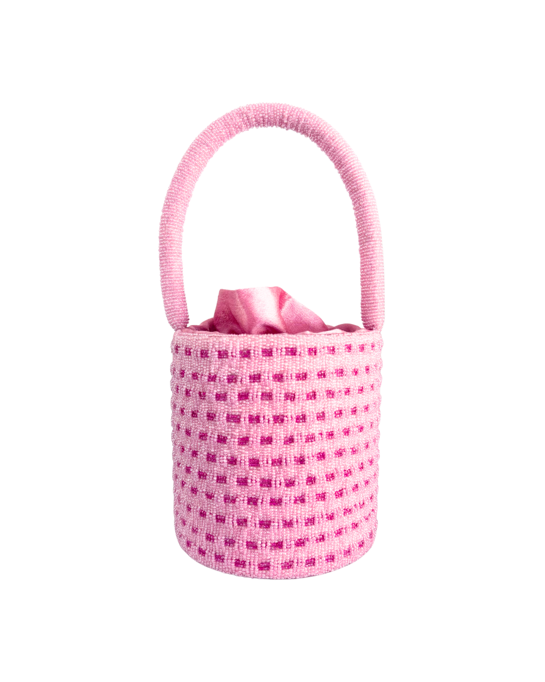 The Charleston - Beaded Bucket Bag in Country Berry