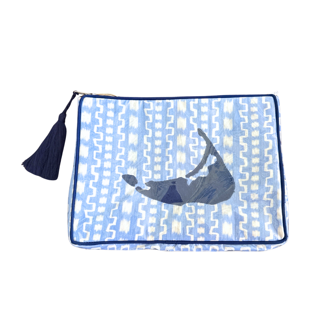 The OG India Bag - Nantucket, Blue Ikat - READY TO SHIP