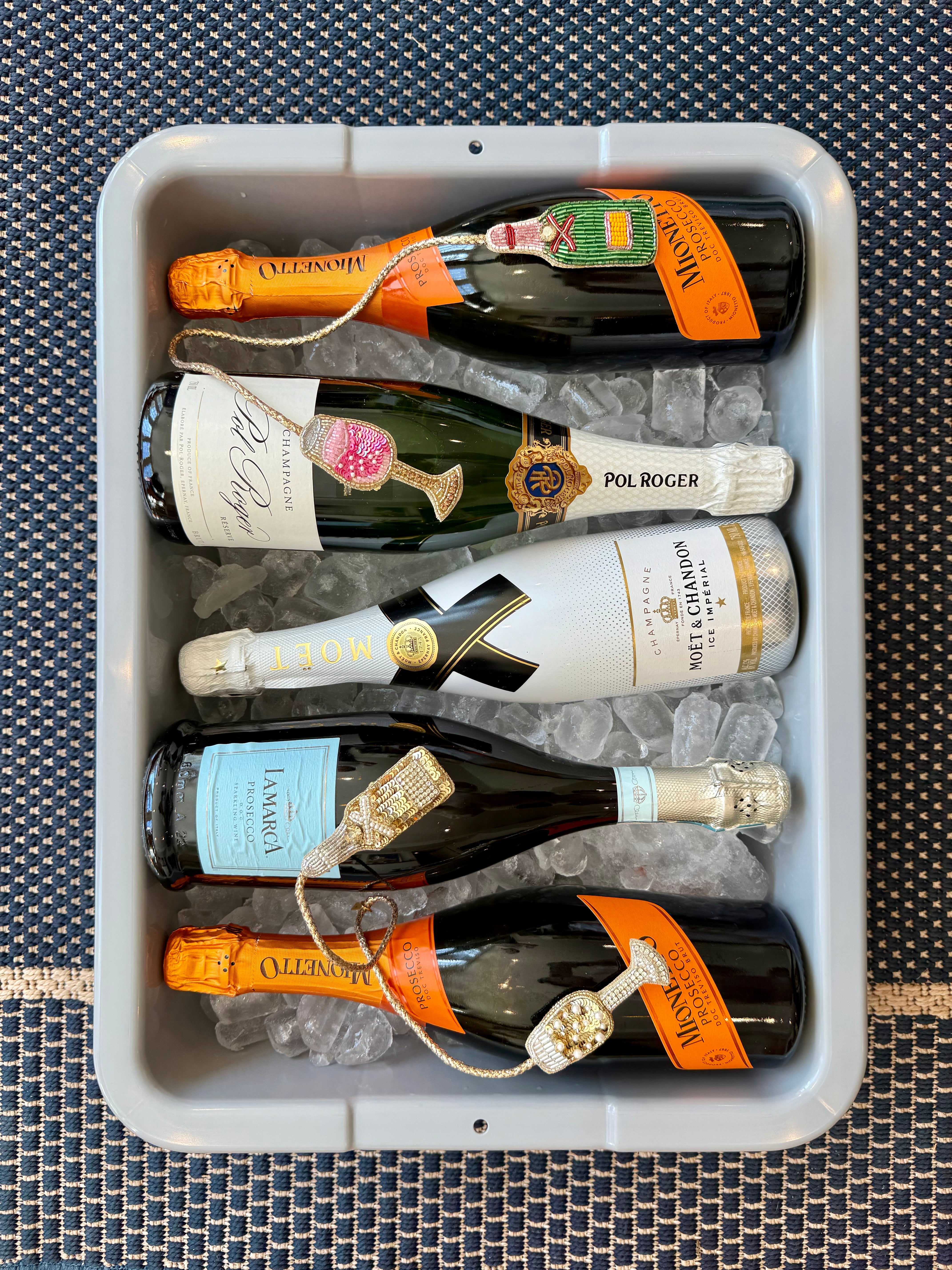 The Metallic Champagne Bag Charm