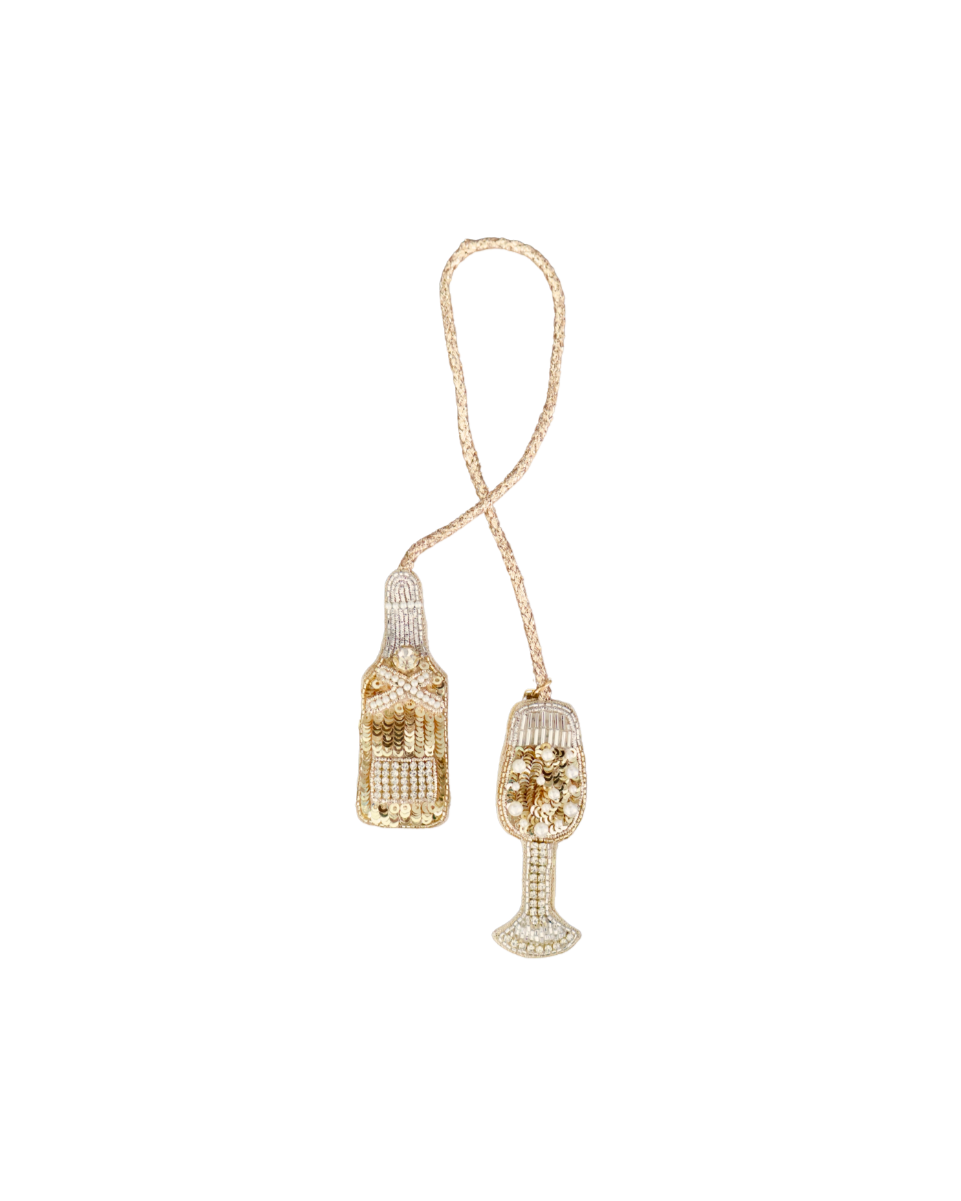 The Metallic Champagne Bag Charm