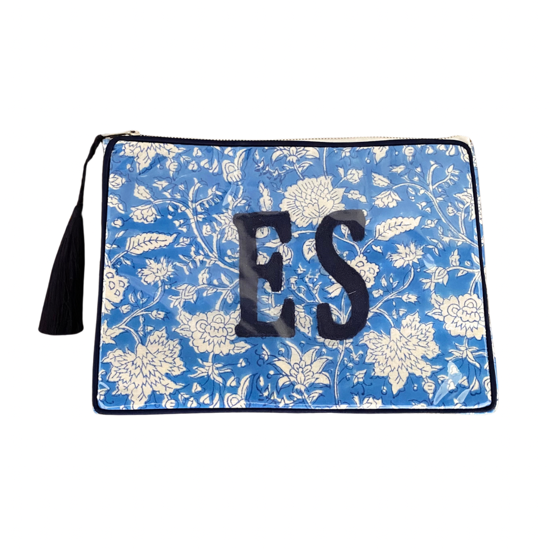 The OG India Bag - Shades of Blue - Monogrammed