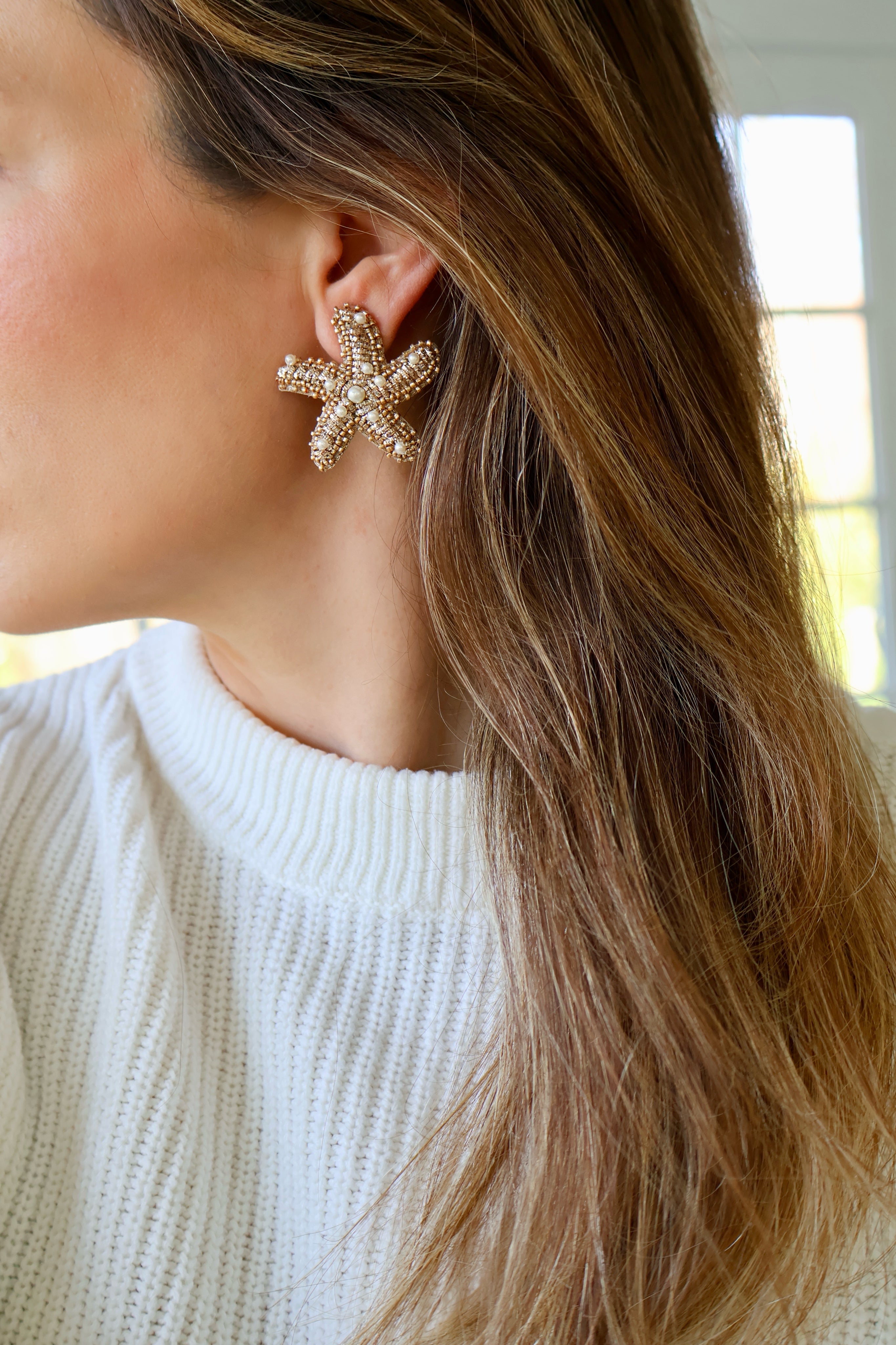 Golden Starfish Studs