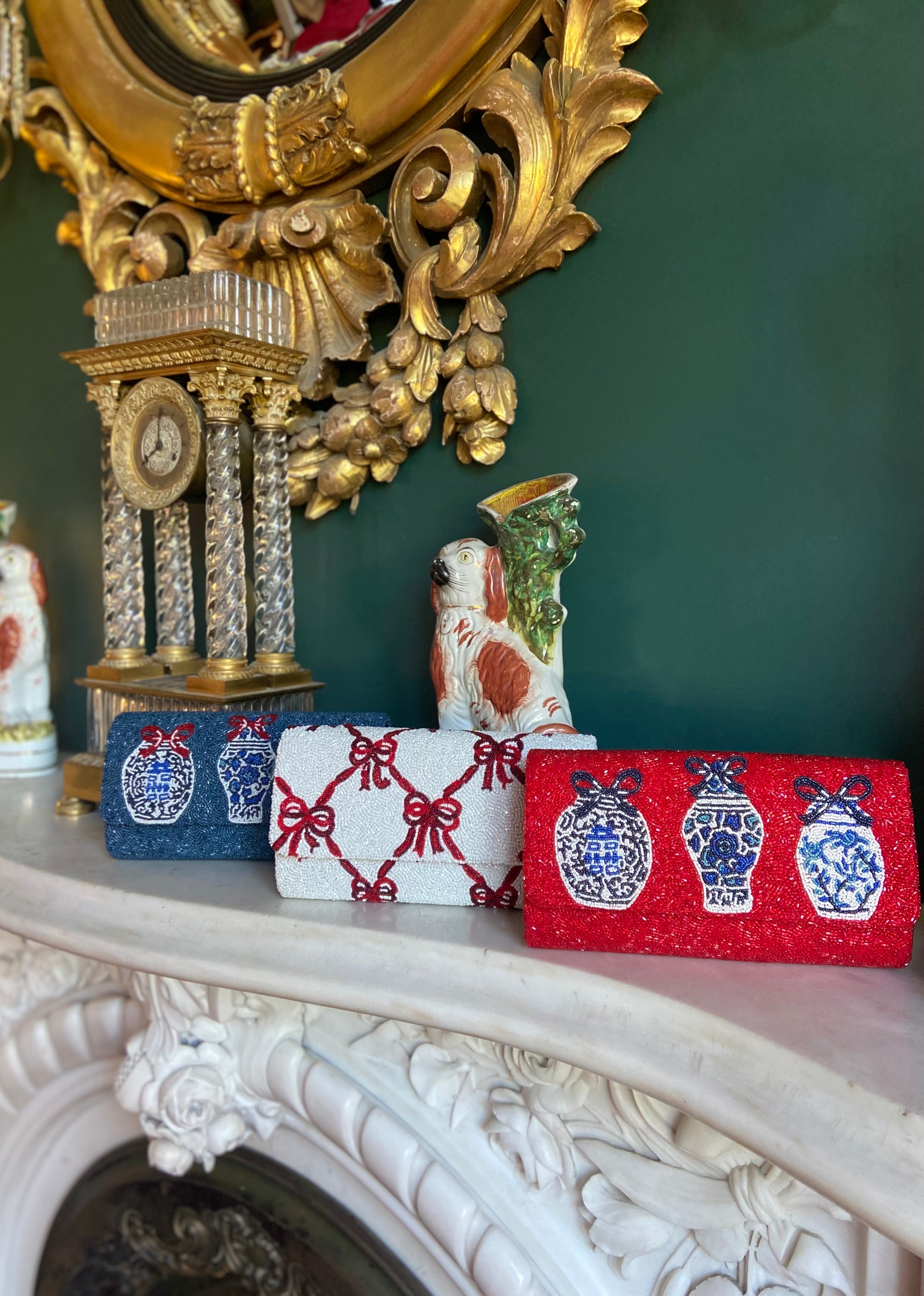 Navy Blue Ginger Jar Clutch