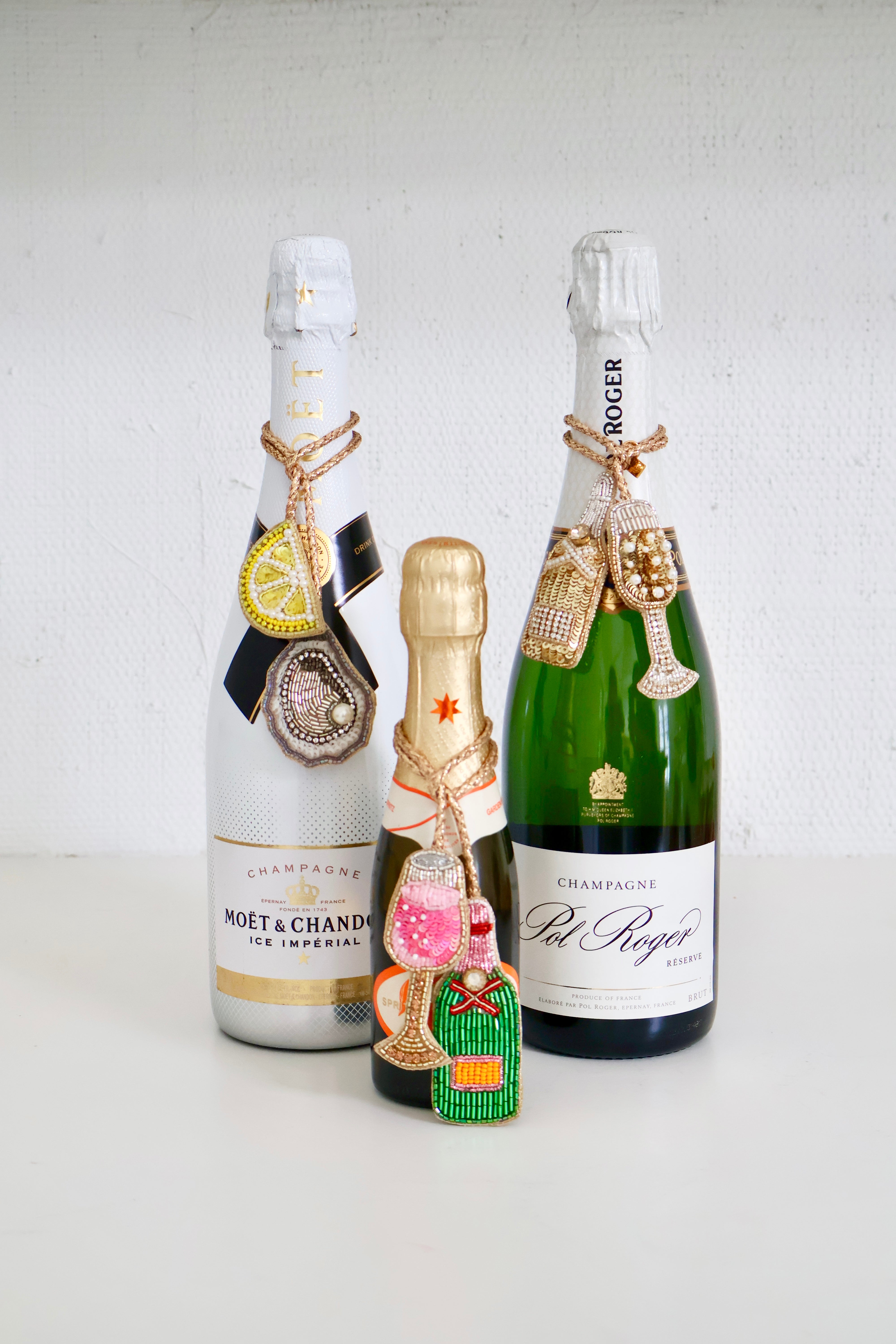 The Metallic Champagne Bag Charm