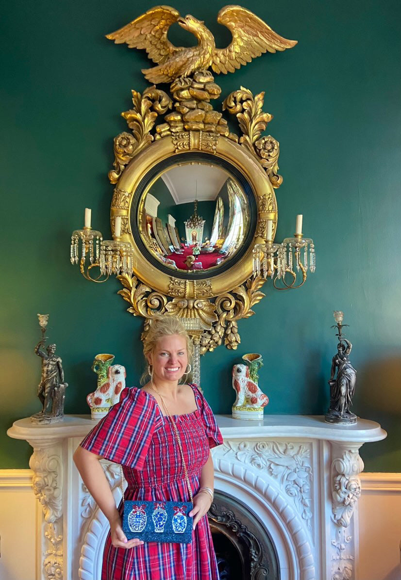 Navy Blue Ginger Jar Clutch