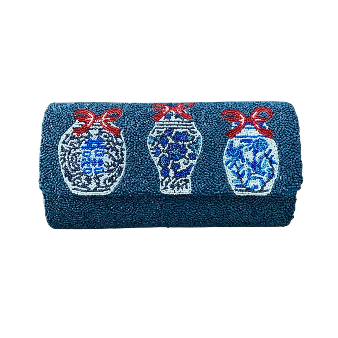 Navy Blue Ginger Jar Clutch