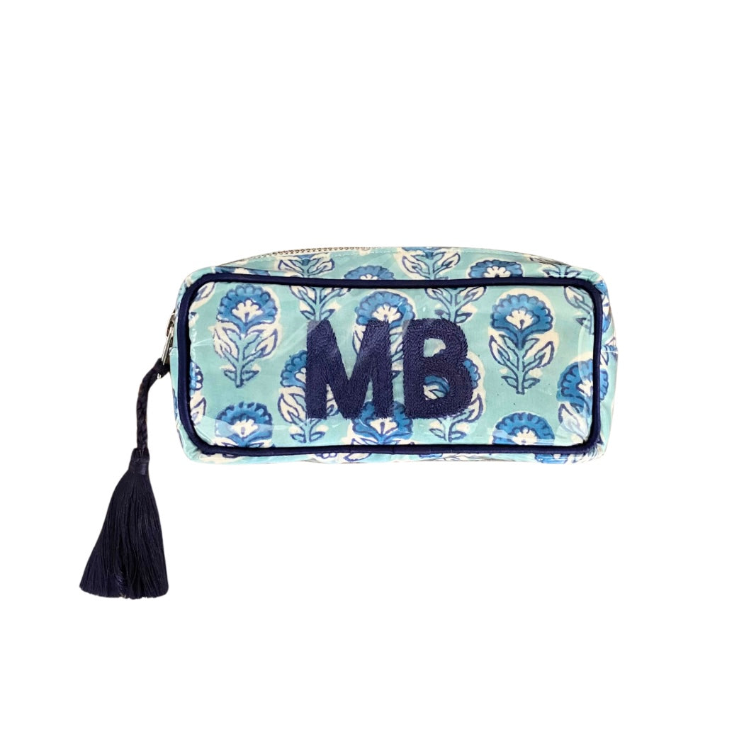 The Mini India Bag - Aquamarine - Monogrammed