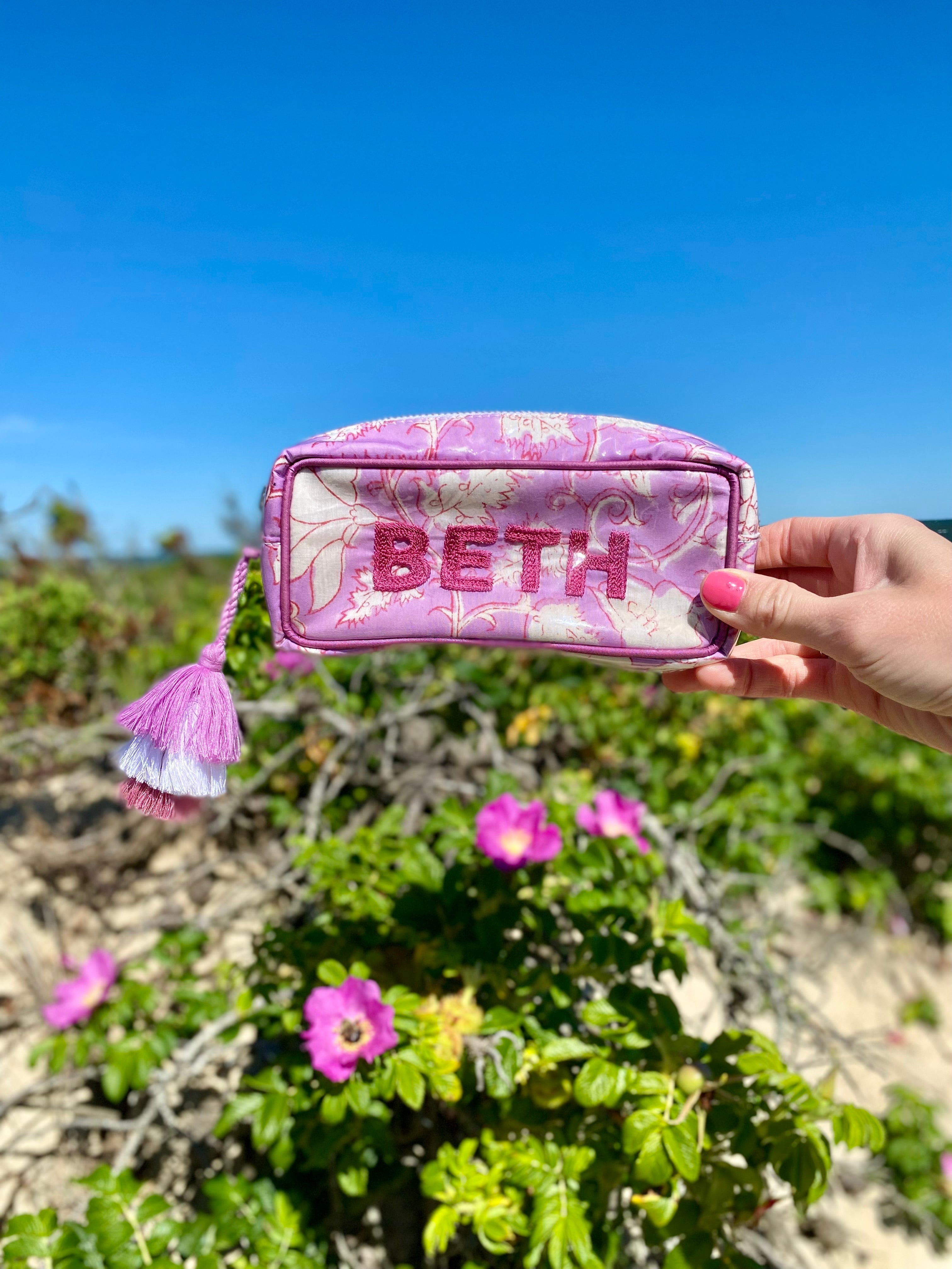 The Mini India Bag - Lilac / Eggplant - Monogrammed