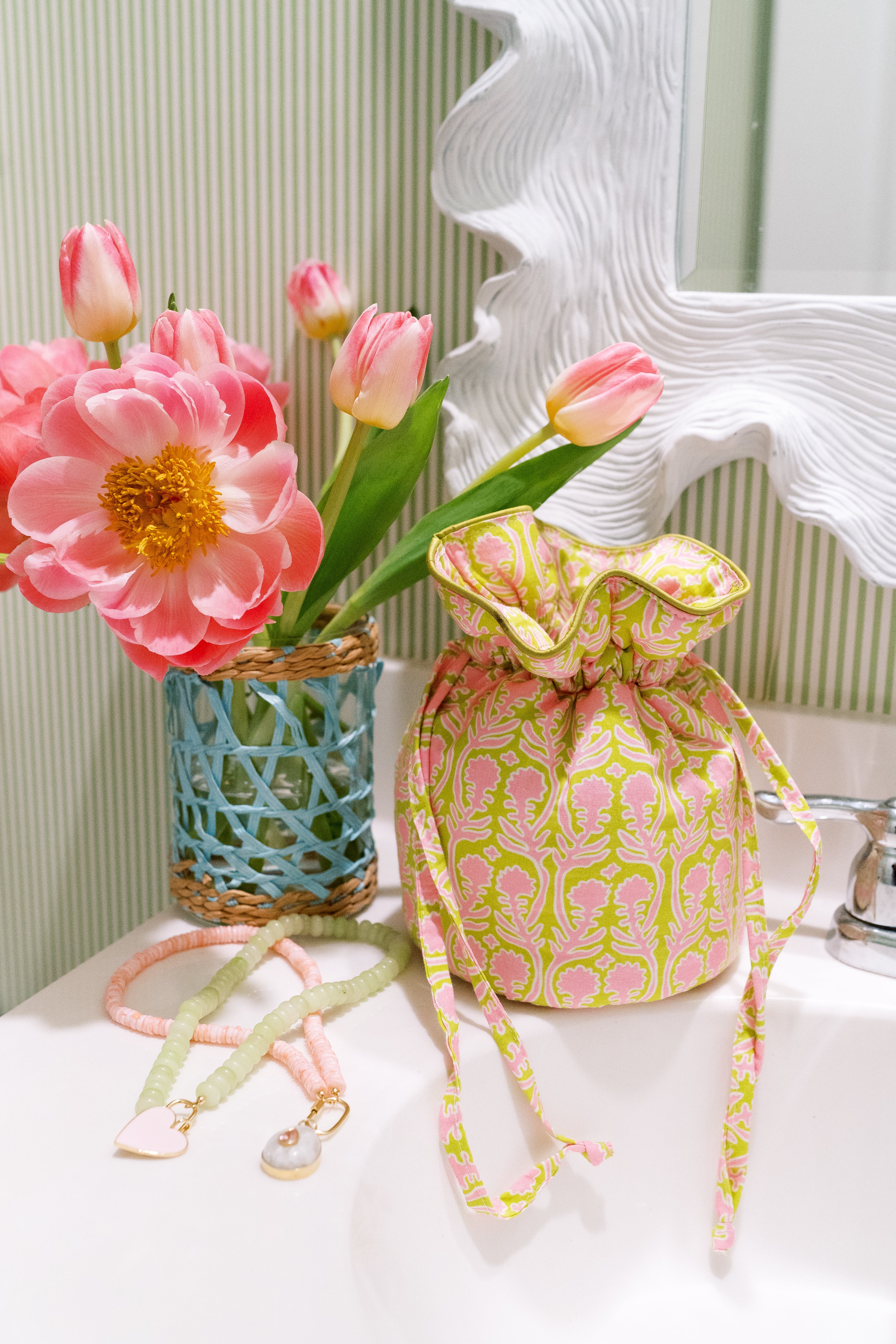 The Summer in Bloom Pouch in Pink x Fête Papier