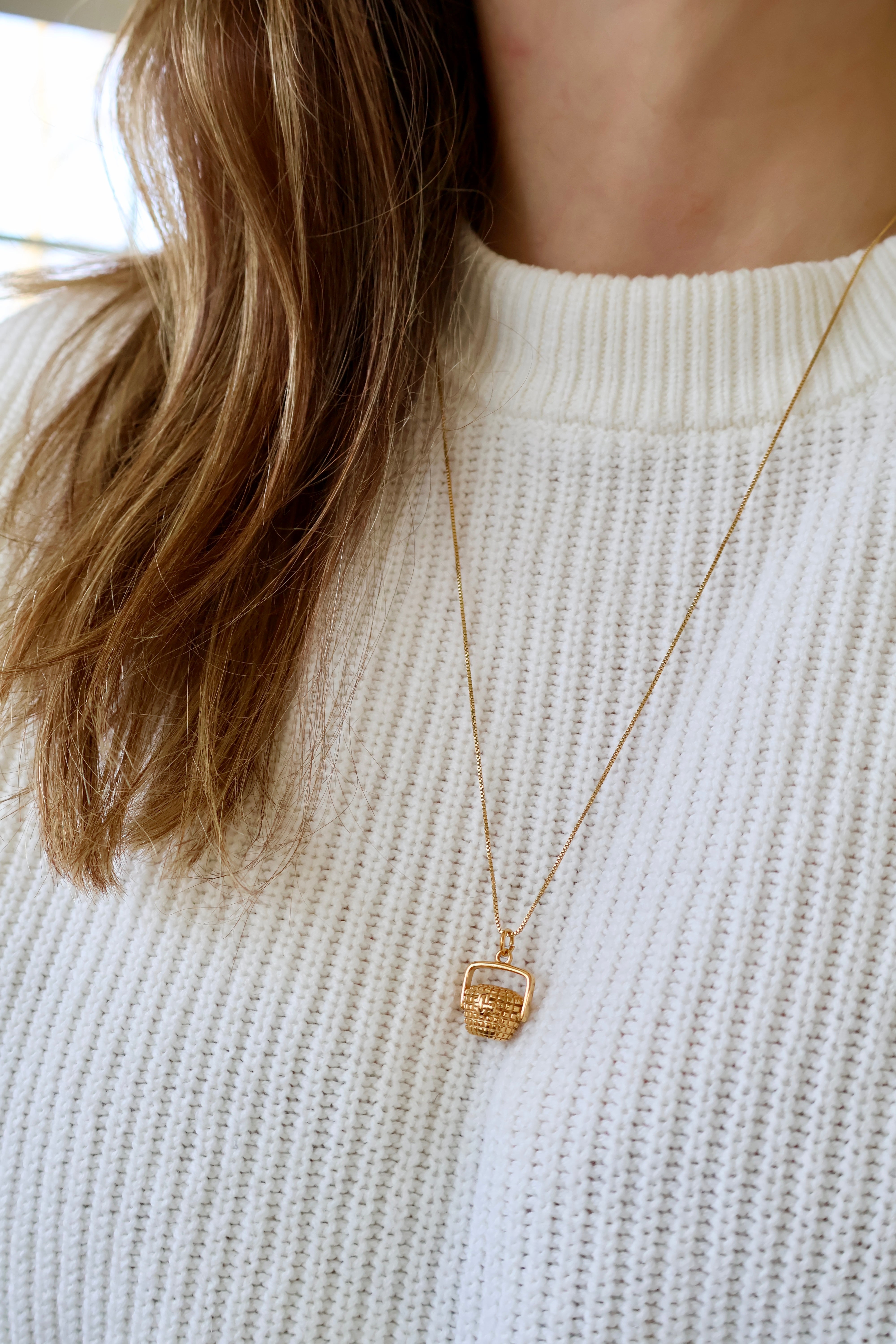 Nantucket Basket Charm + Necklace