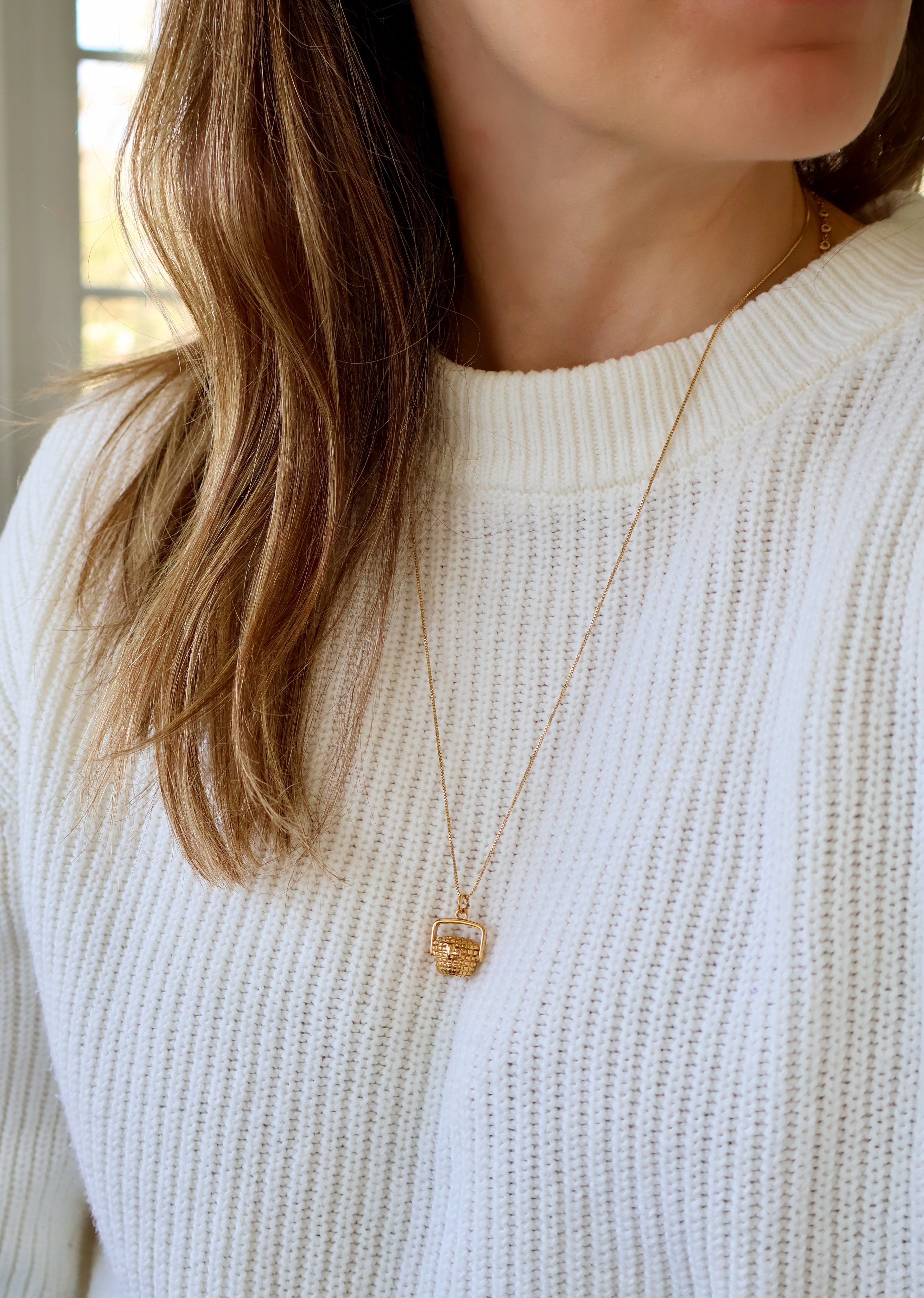 Nantucket Basket Charm + Necklace