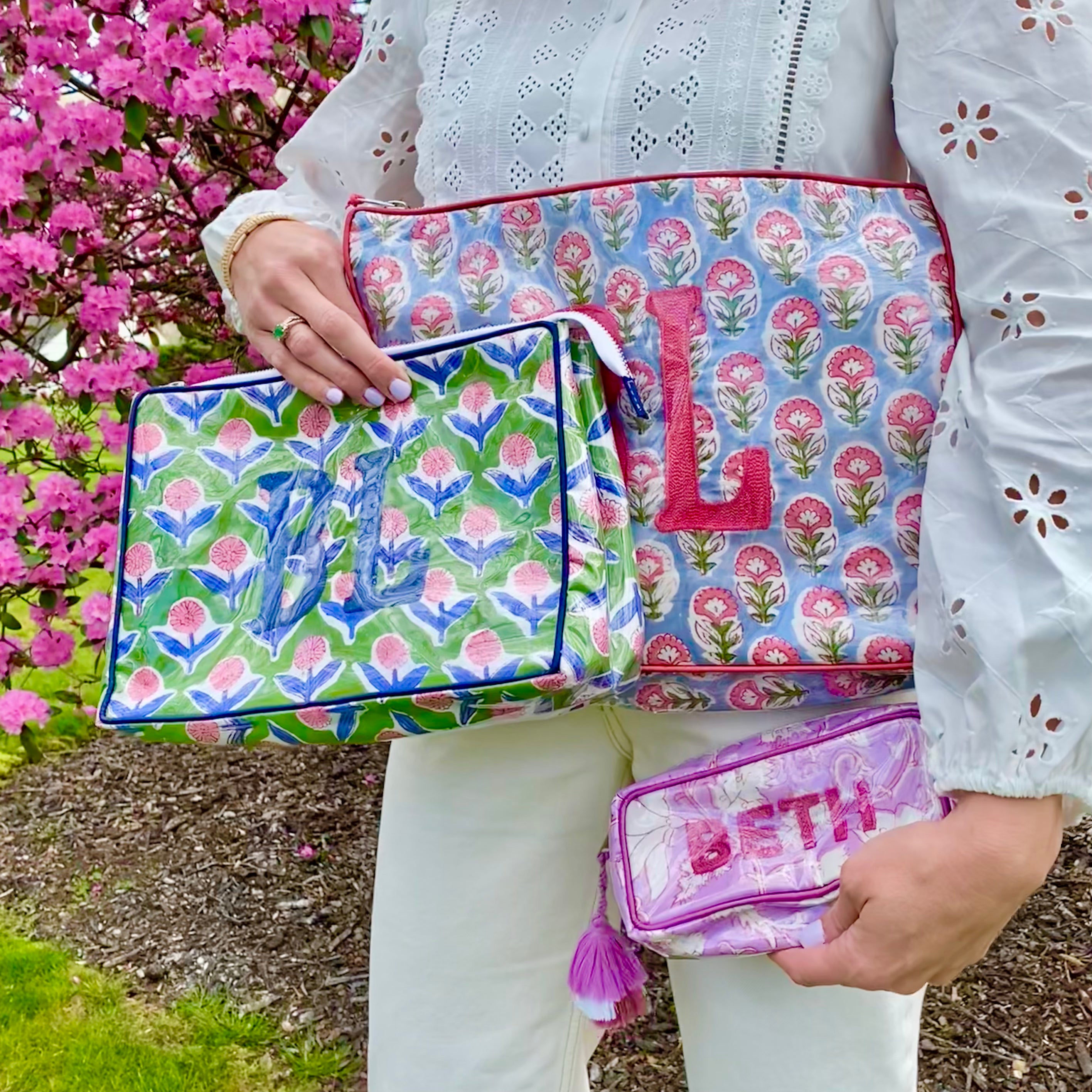 The Mini India Bag - Lilac / Eggplant - Monogrammed