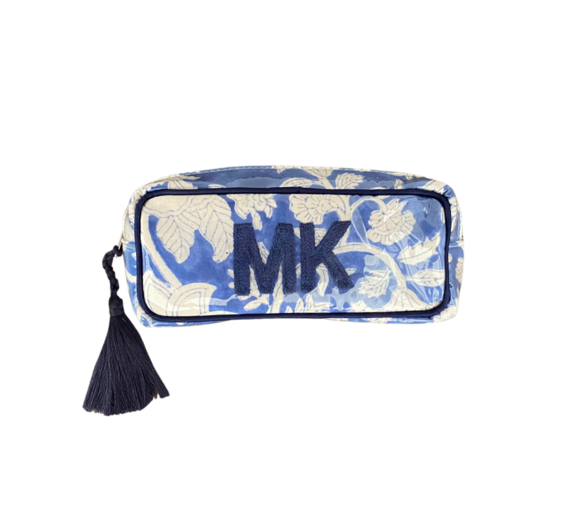 The Mini India Bag - Blue/Navy - Monogrammed