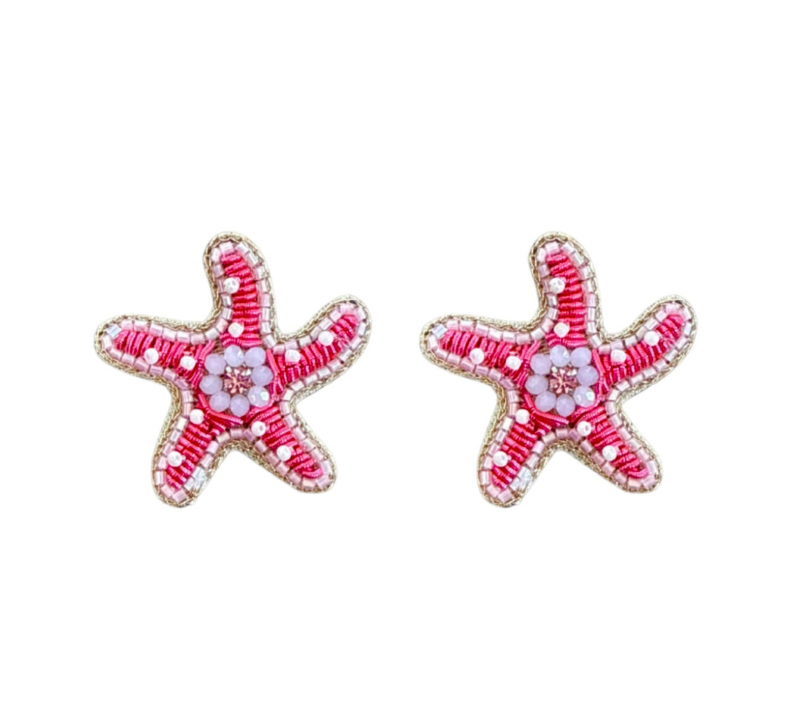 Starfish Studs in Pink