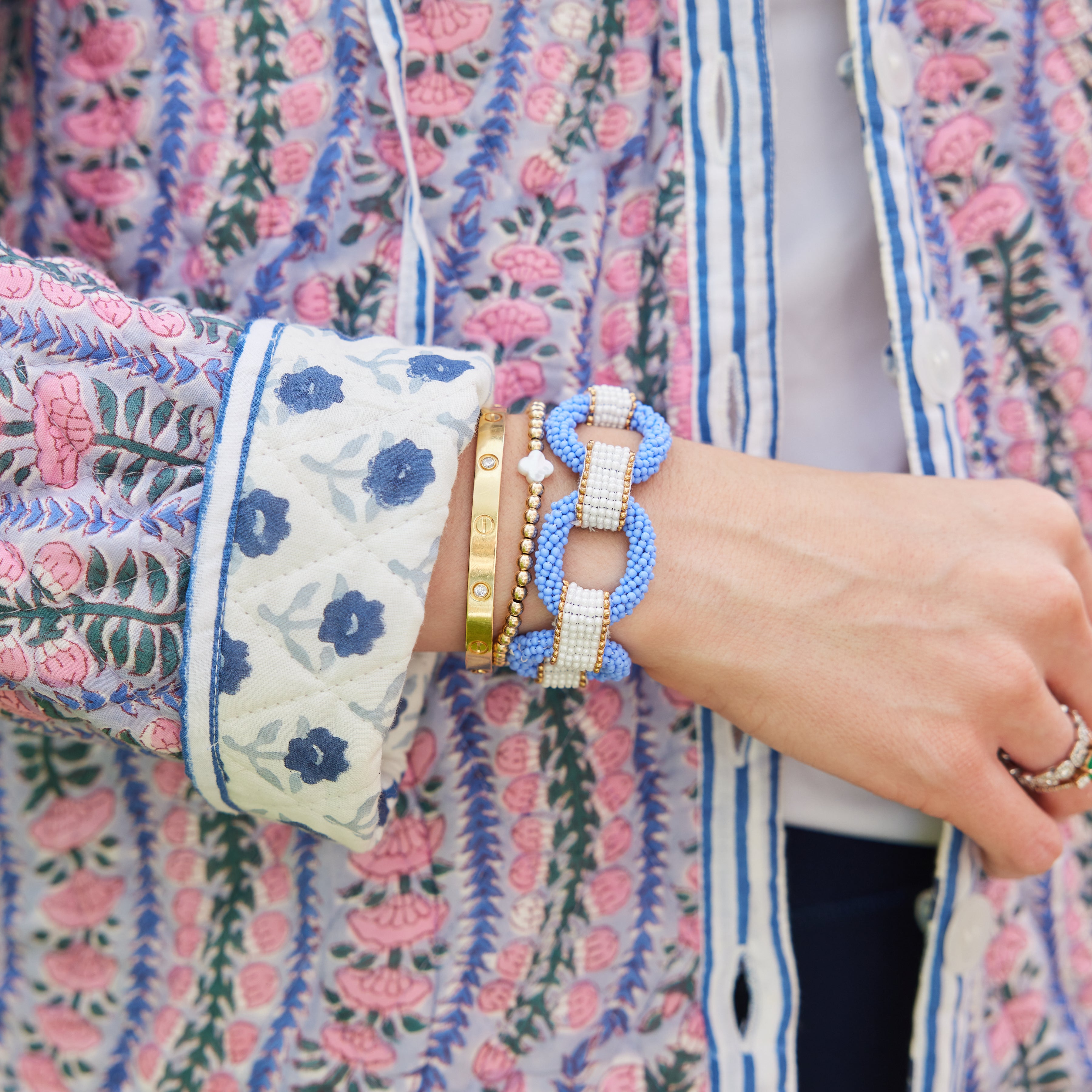 Links Bracelet in Periwinkle Blue