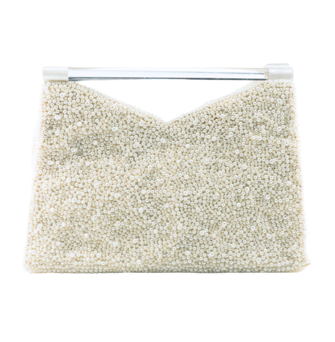 Acrylic Handle Clutch in Pearl