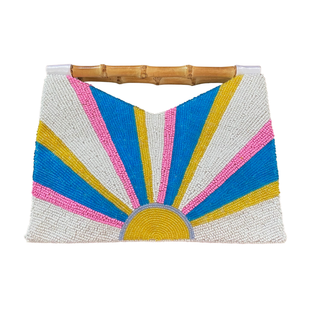 Bamboo Handle Clutch - Soleil