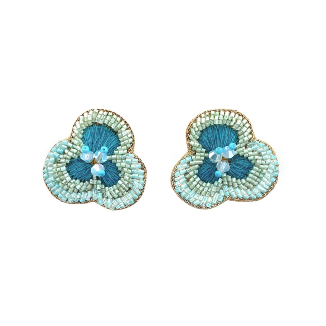 Flower Studs in Turquoise