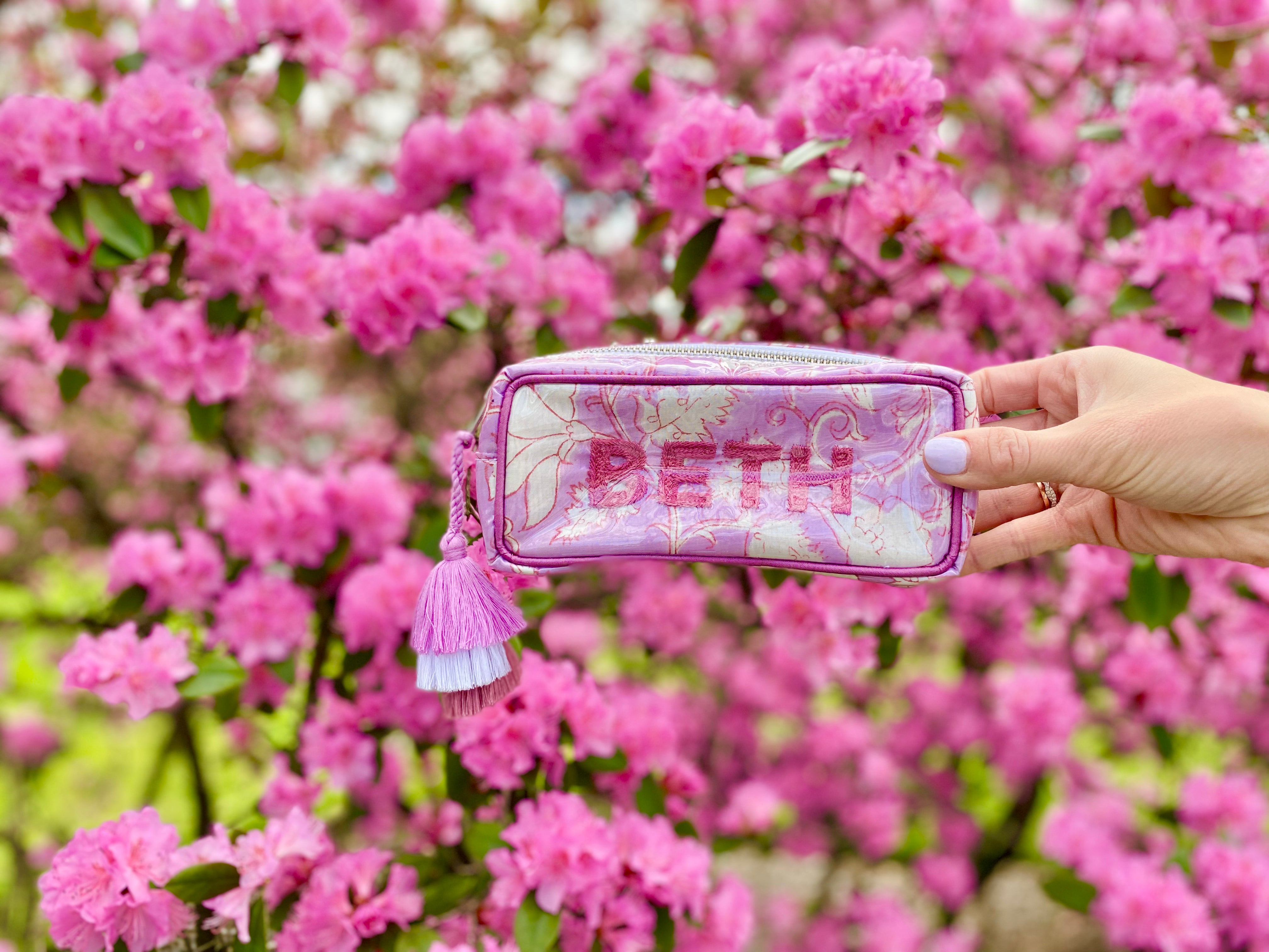 The Mini India Bag - Lilac / Eggplant - Monogrammed