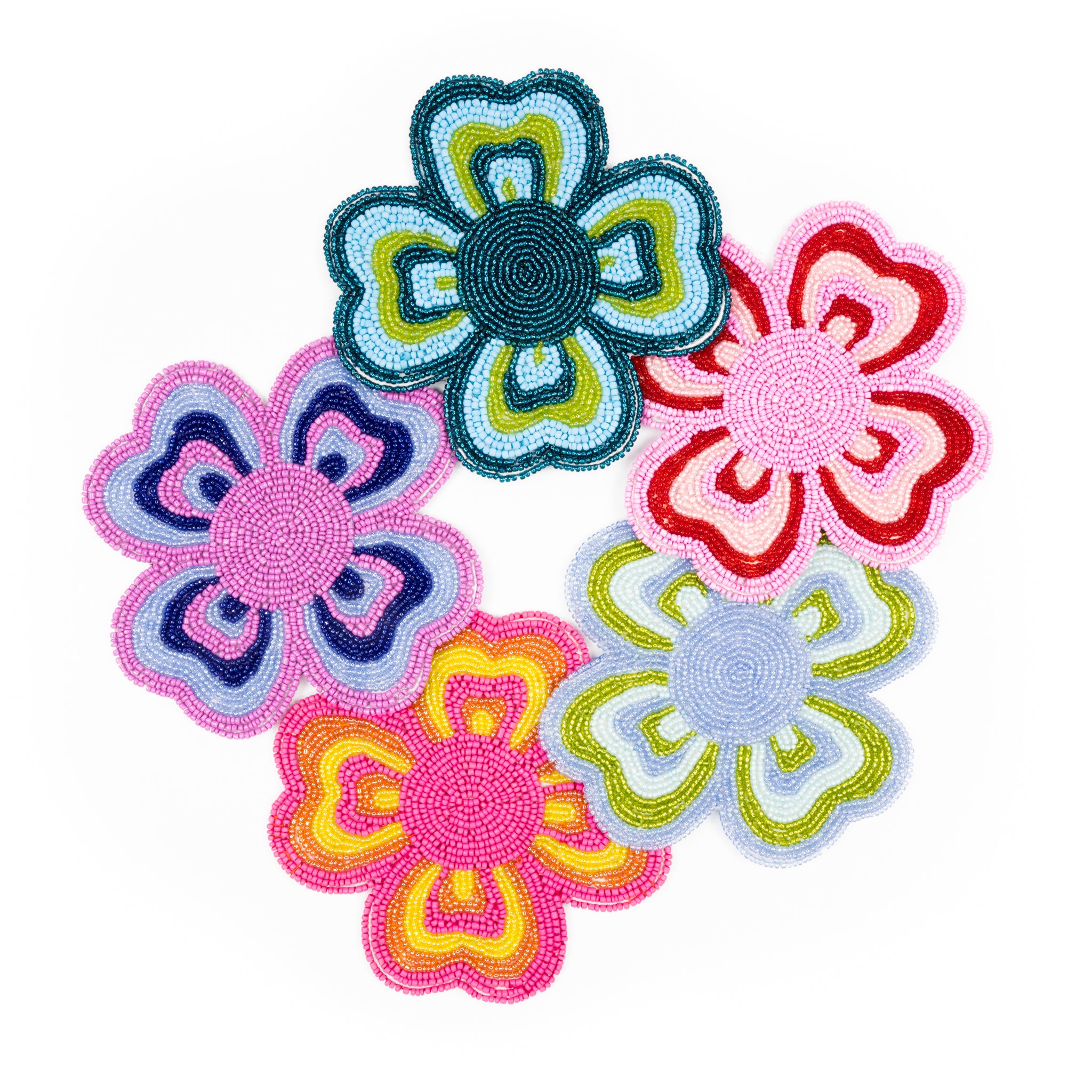 Beaded Coasters - Set of 5