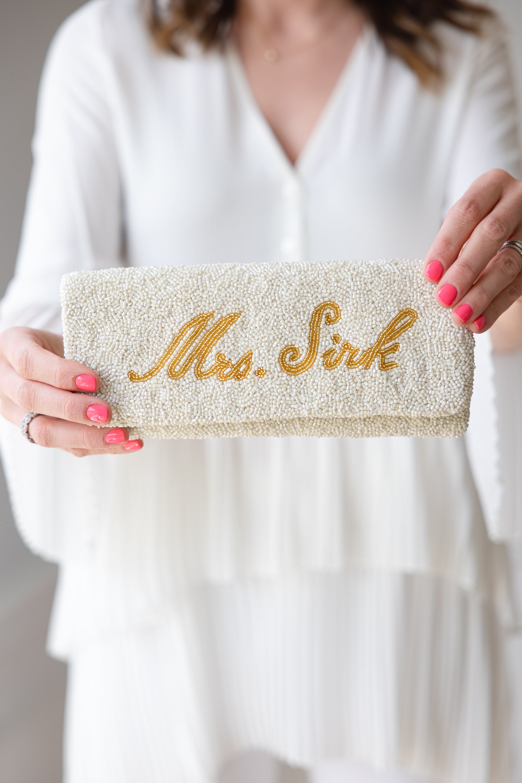 Custom Bridal Clutch - SMALLER FOLDOVER SIZE