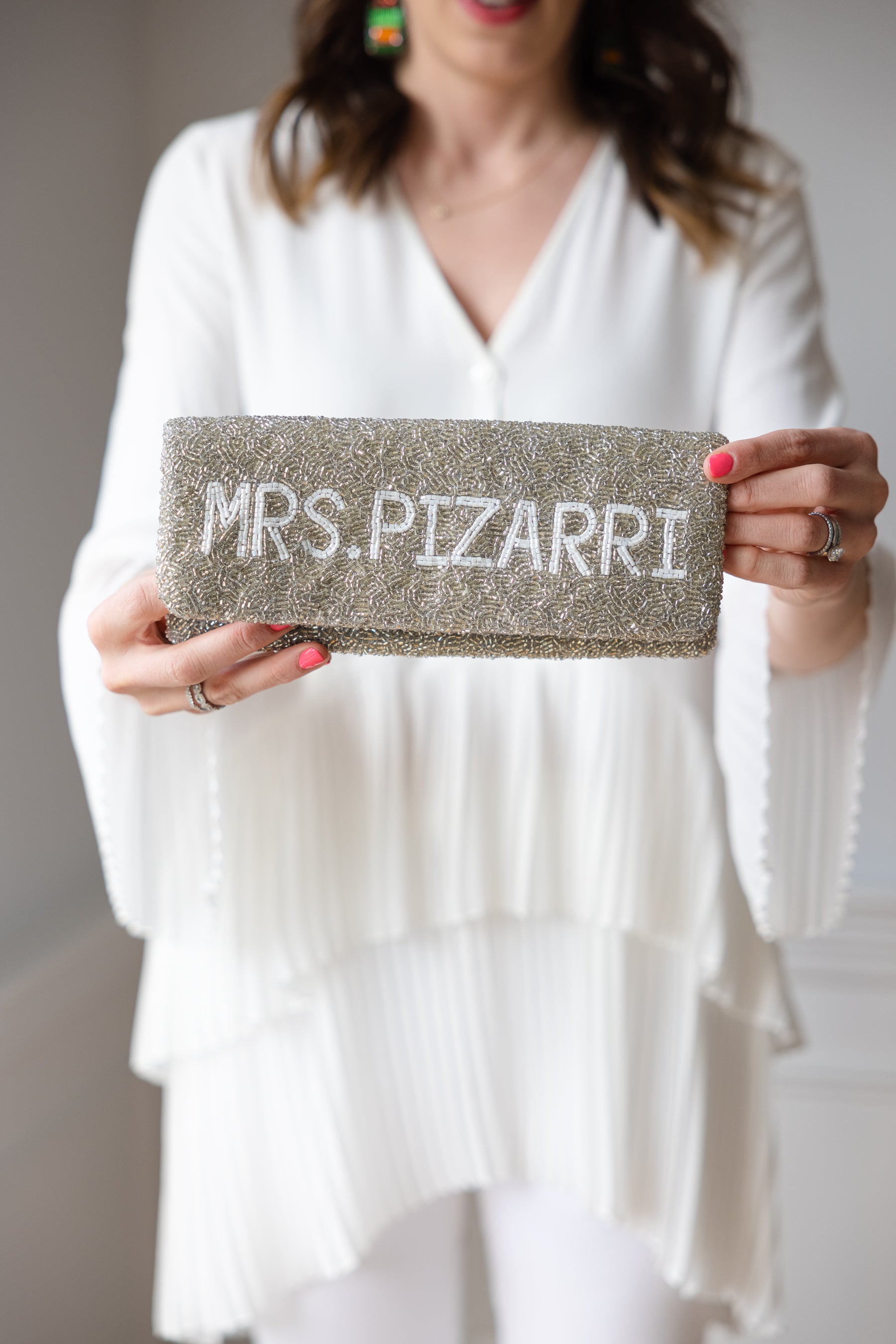 Custom Bridal Clutch - SMALLER FOLDOVER SIZE