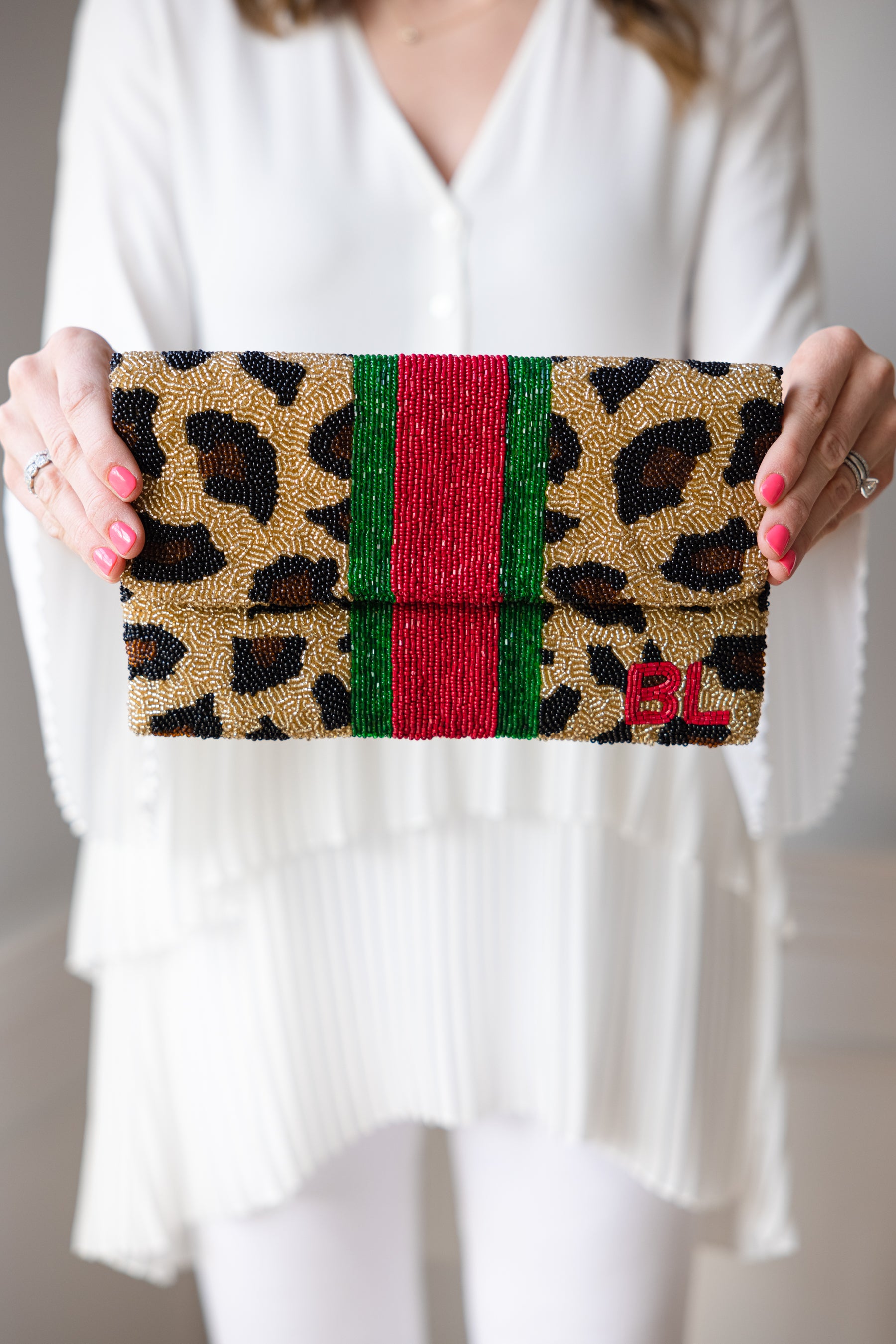 Custom Beaded Clutch - LARGER SIZE