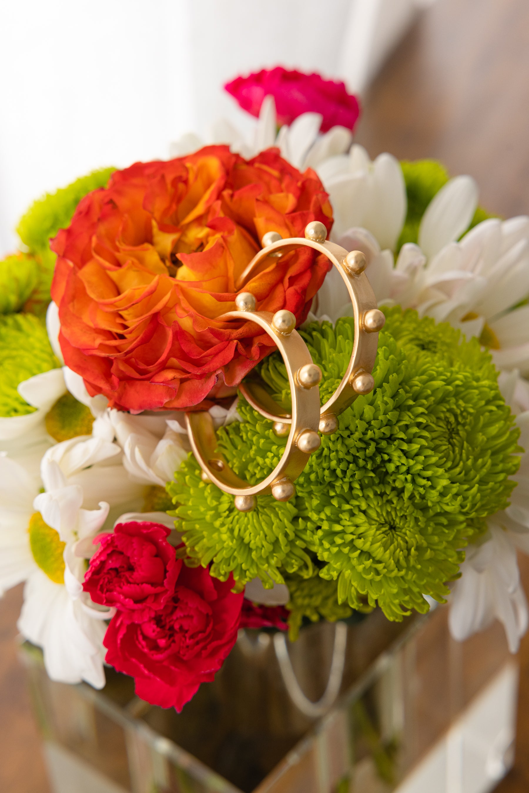 Jane Studded Hoops - CLICK FOR BOTH COLOR OPTIONS