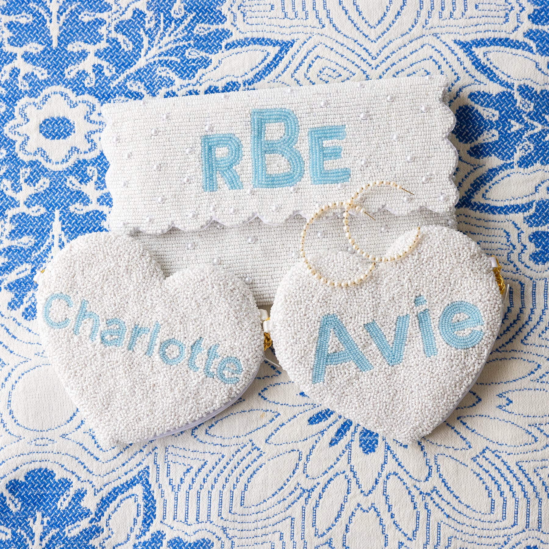 custom monogrammed bridal bag