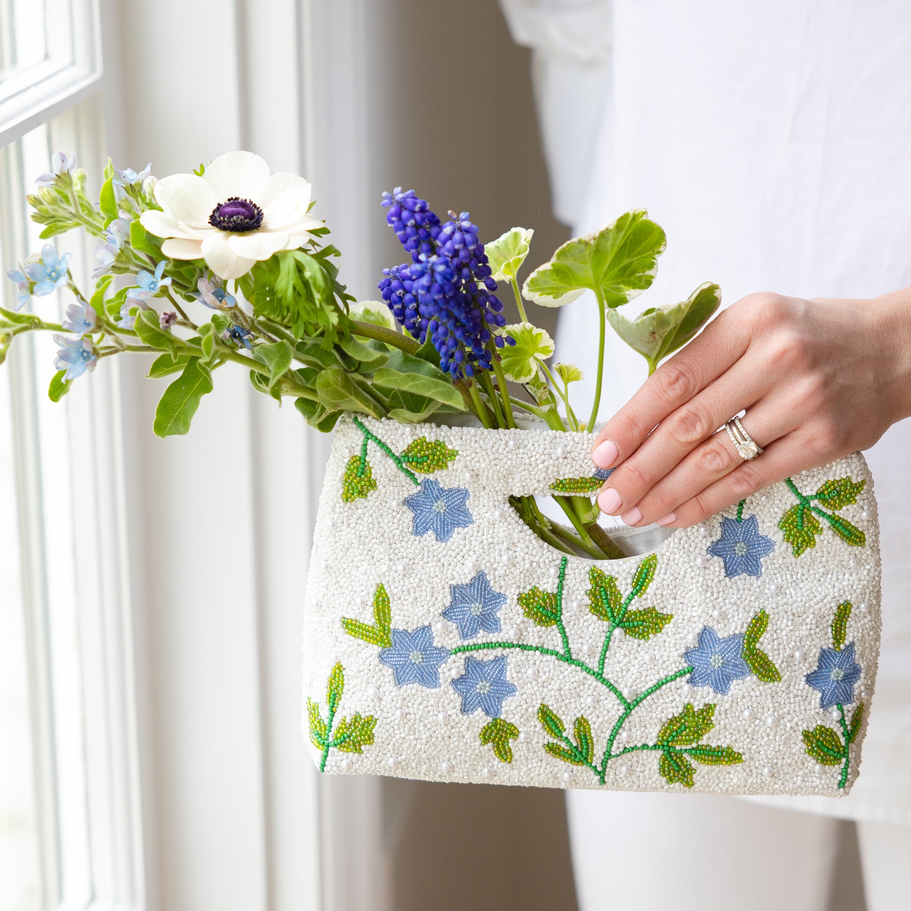 Custom Bridal Cut Out Handle Clutch