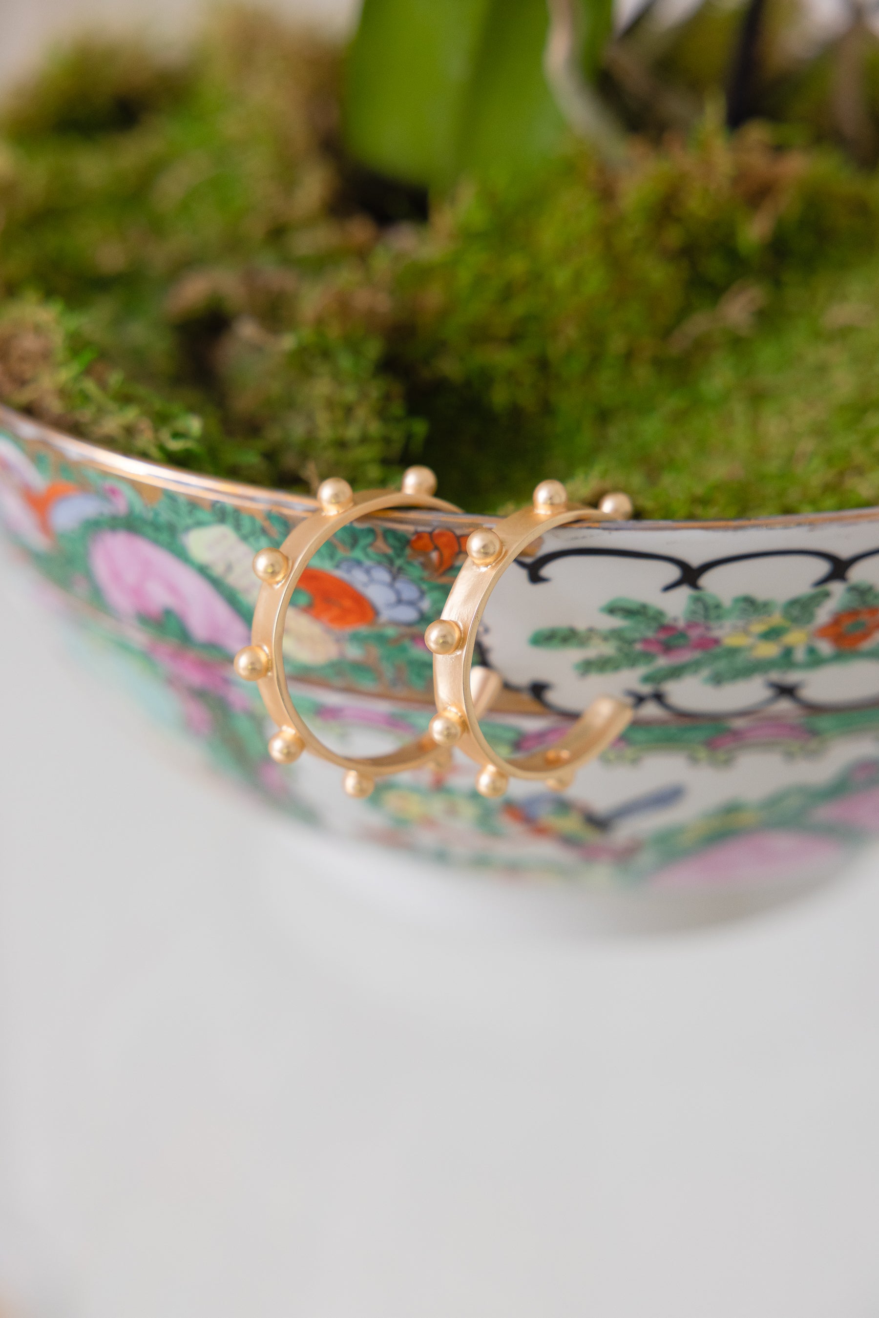 Jane Studded Hoops - CLICK FOR BOTH COLOR OPTIONS