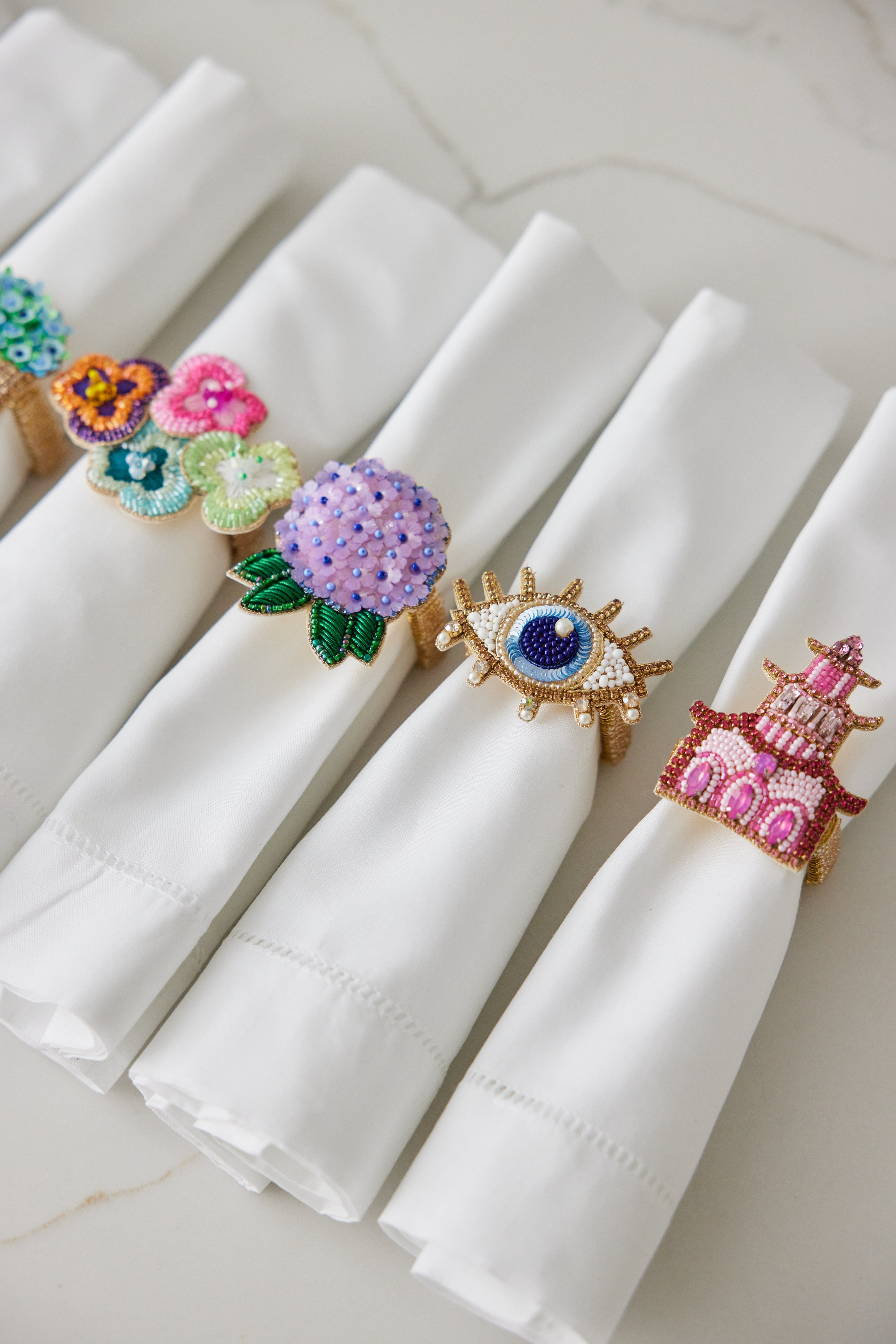 Pink Pagoda Napkin Ring