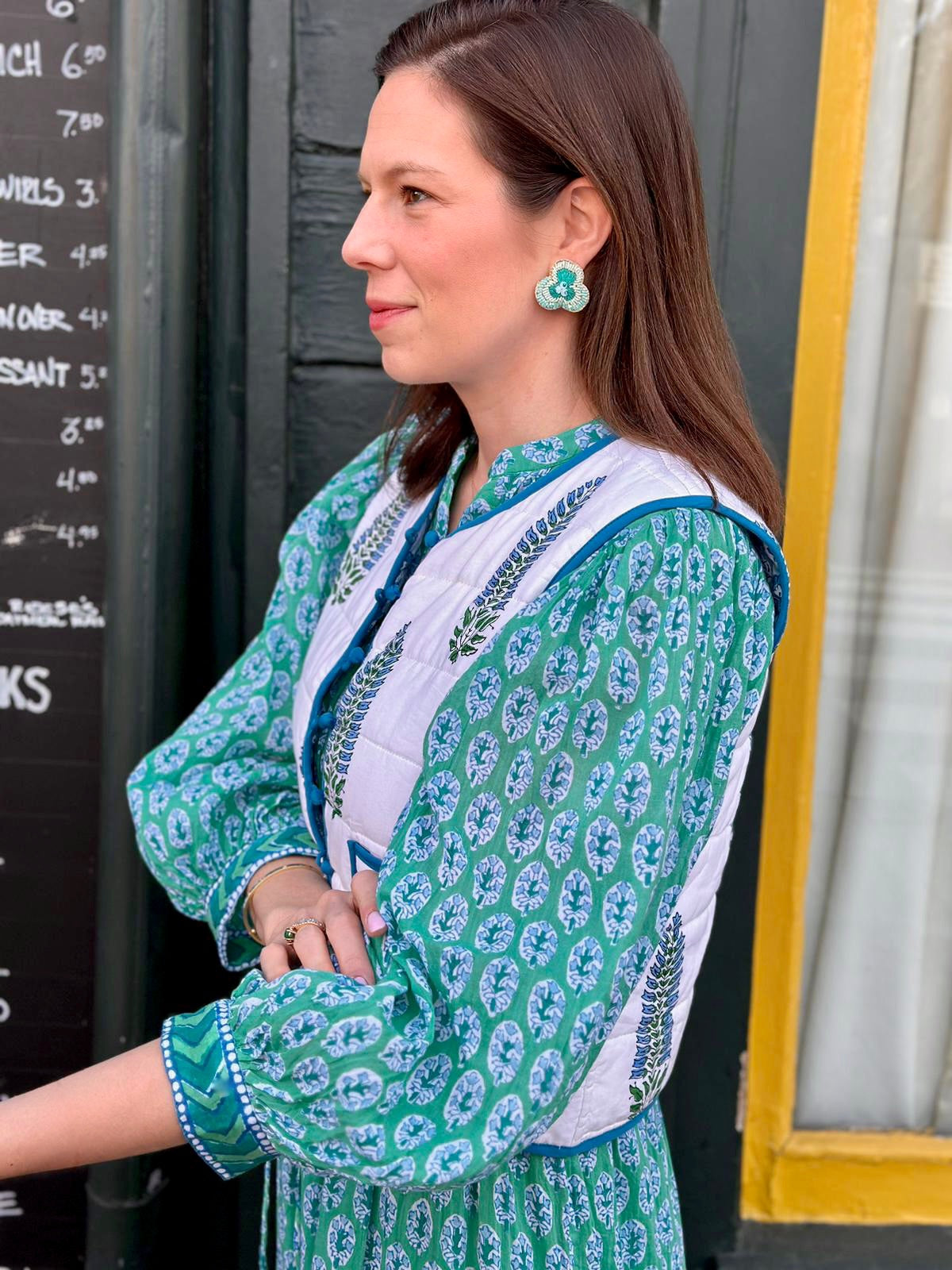 Flower Studs in Turquoise