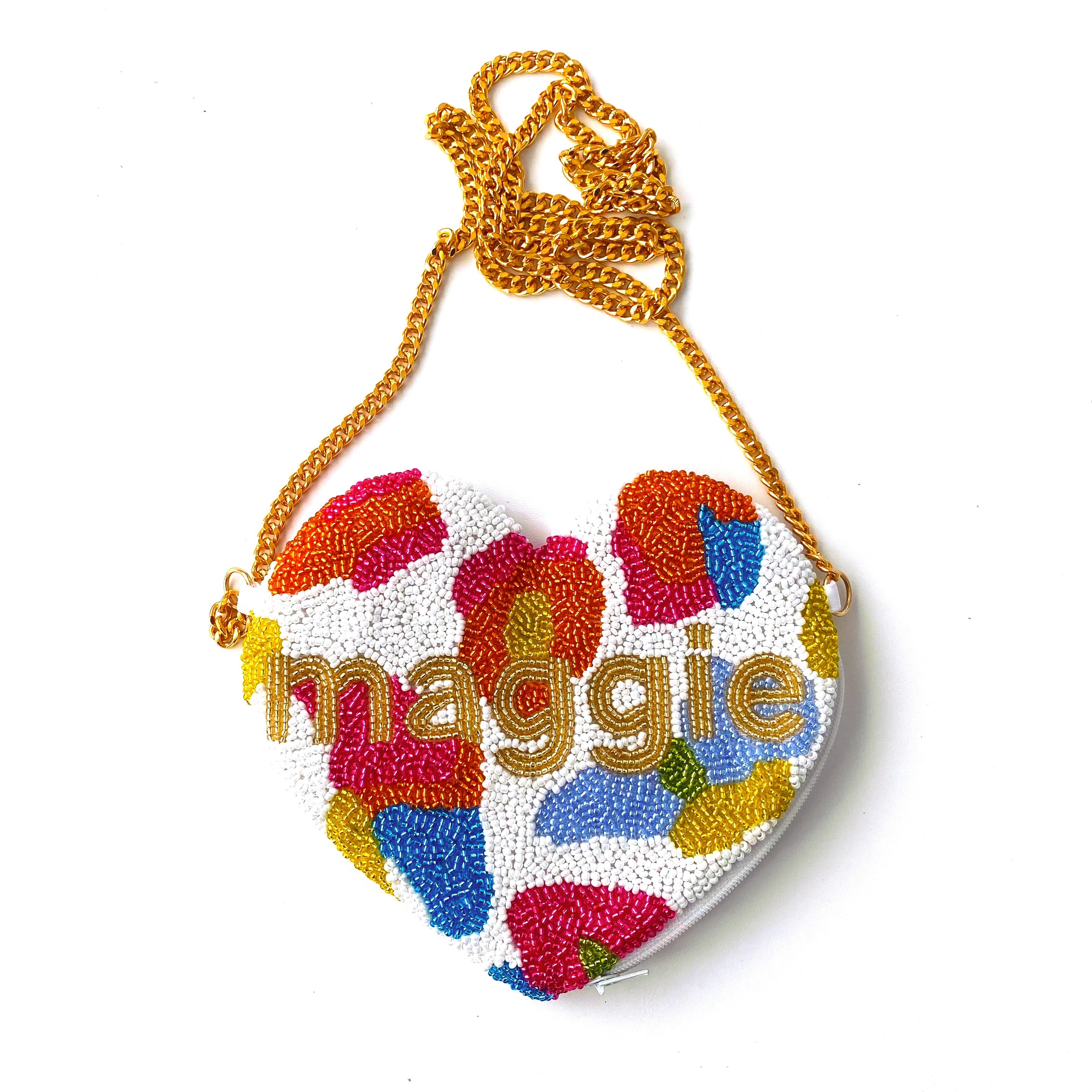 colorful leopard print kids purse