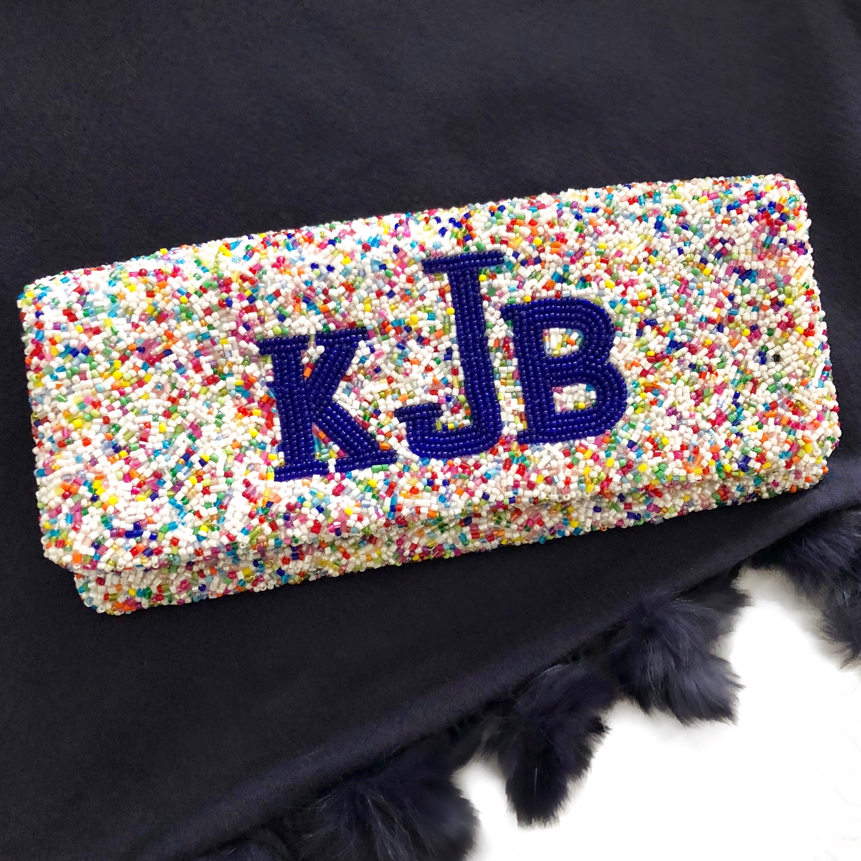 Custom Beaded Clutch - SMALLER FOLDOVER SIZE