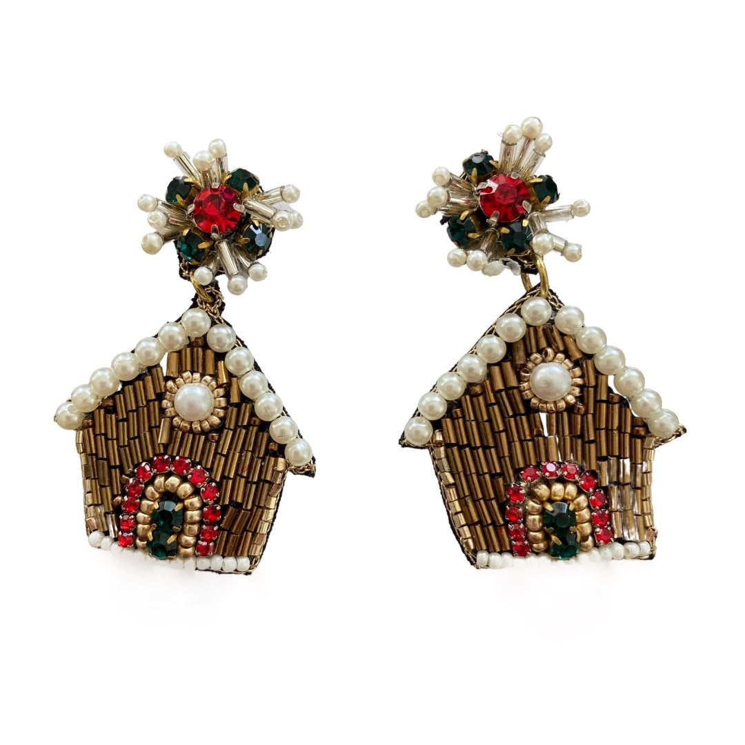 Gingerbread House Earrings