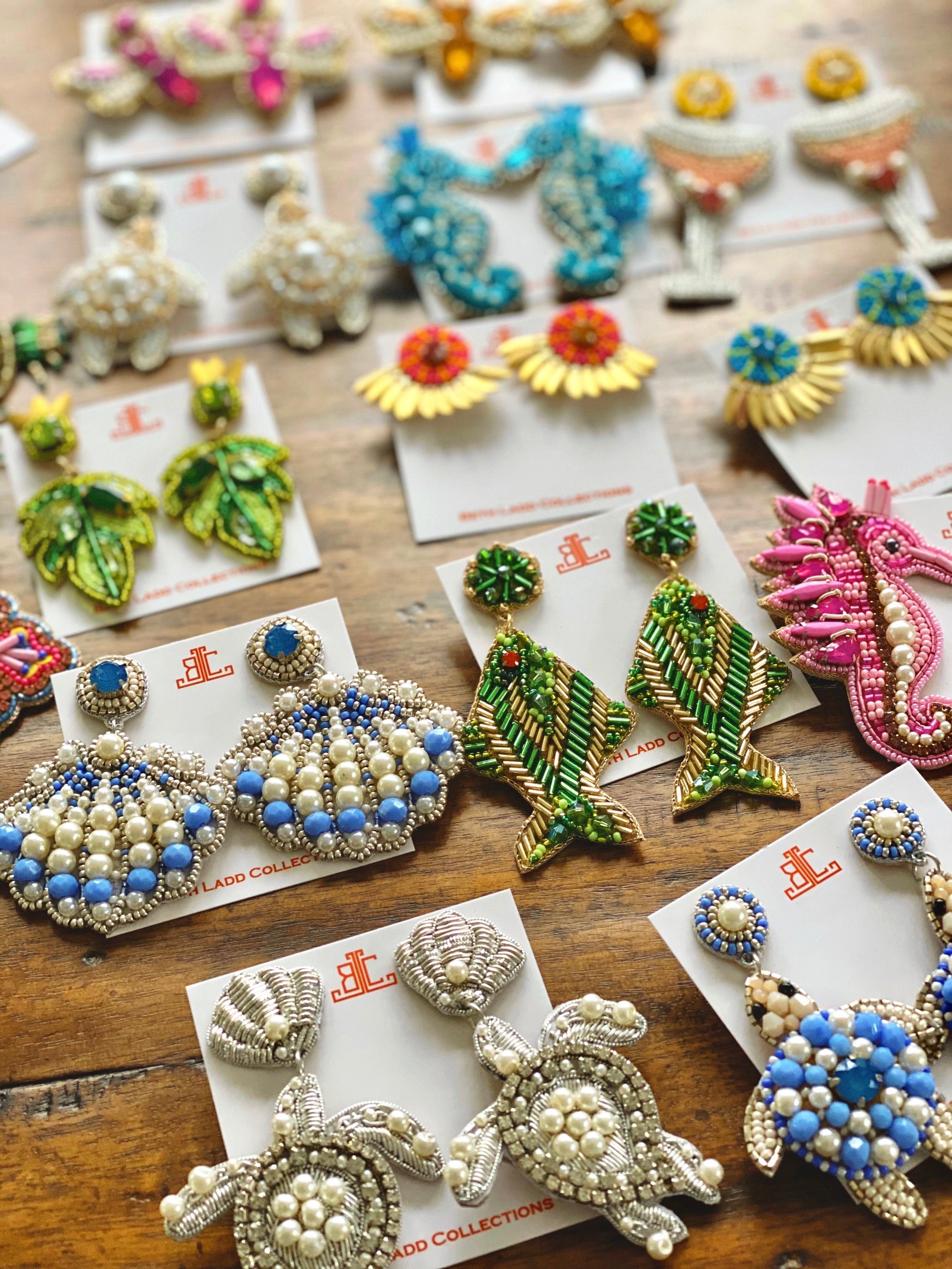 Periwinkle & Pearl Shell Earrings