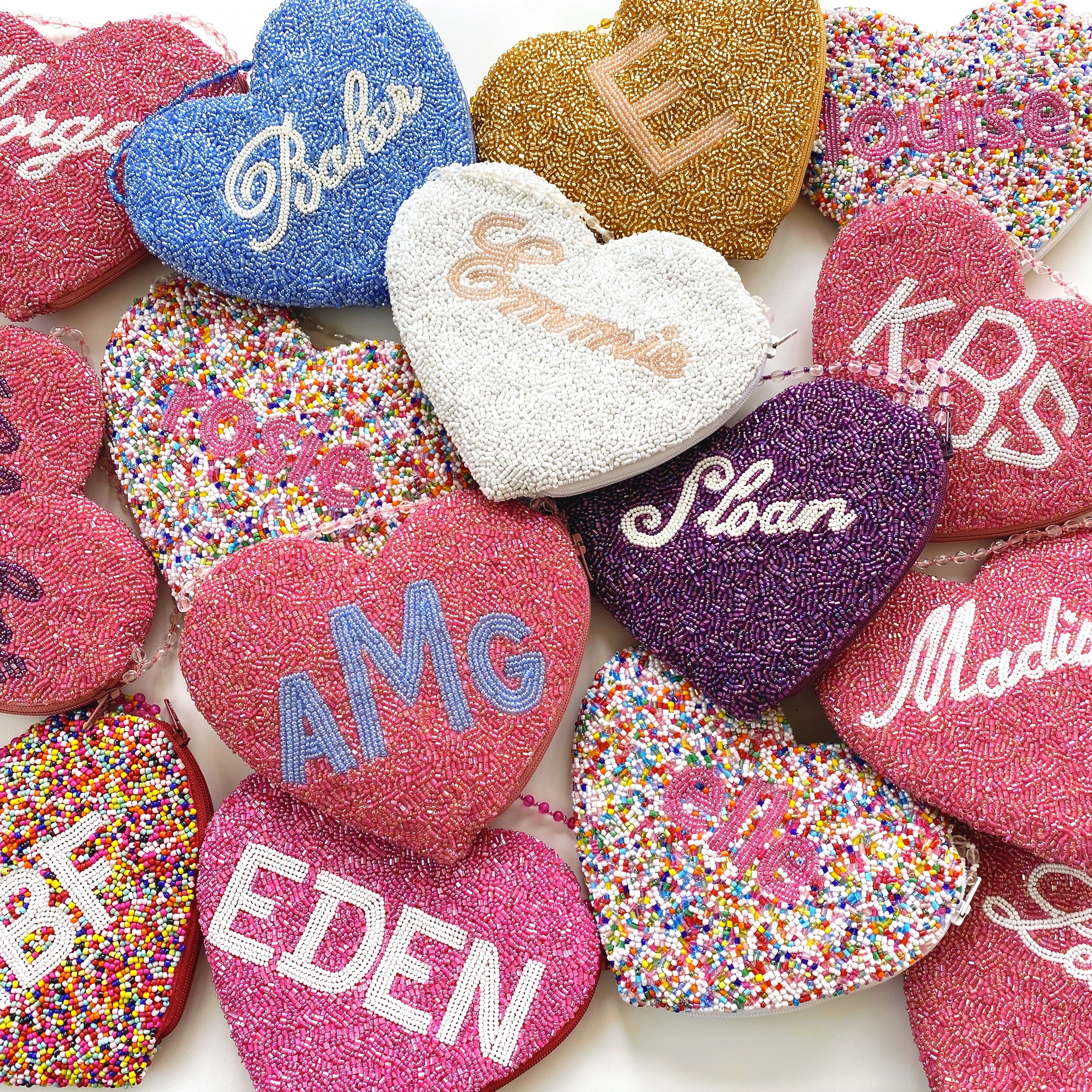 beaded monogrammed purses