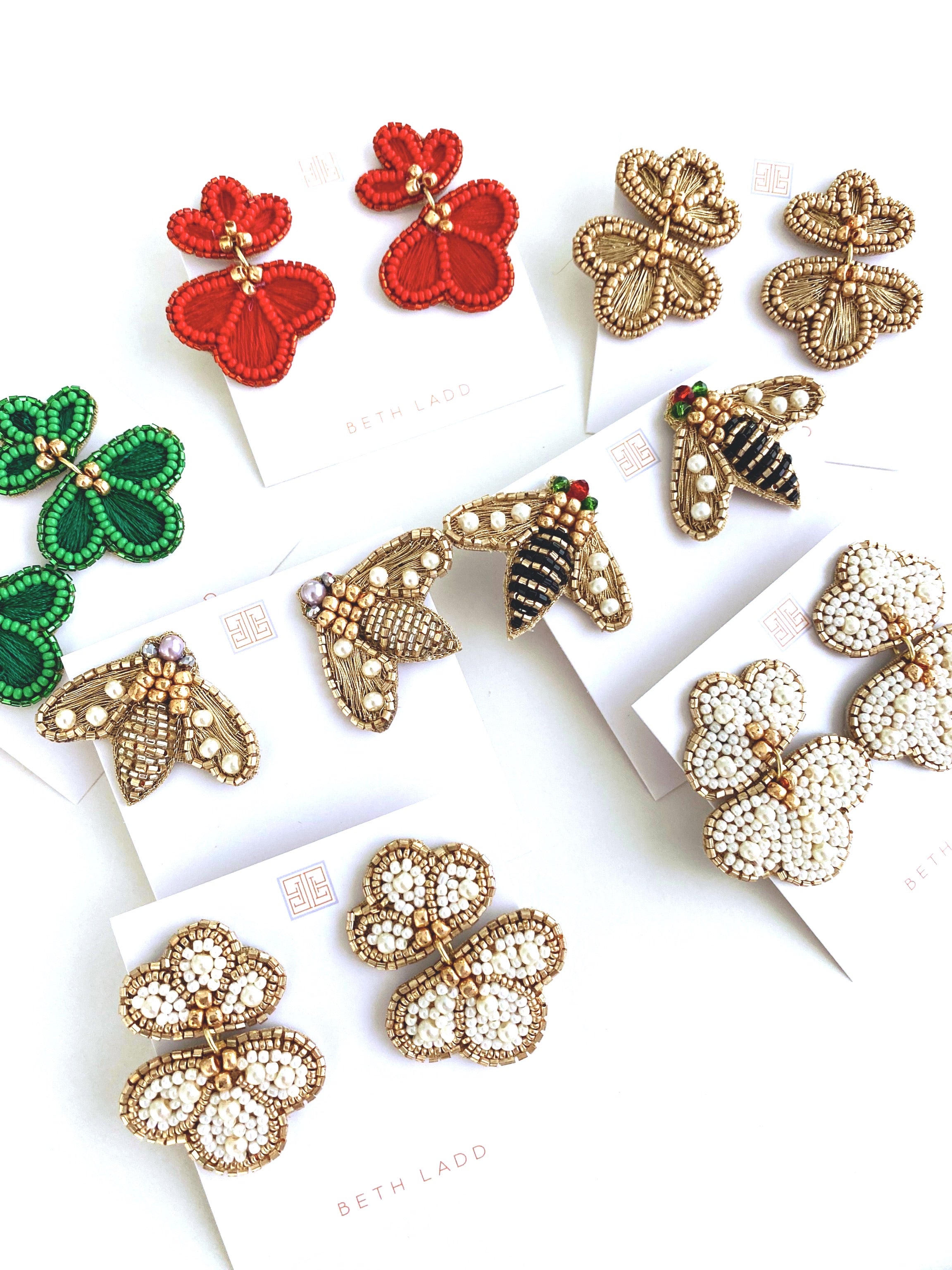 Bee Studs in Gold/Silver/Pearl
