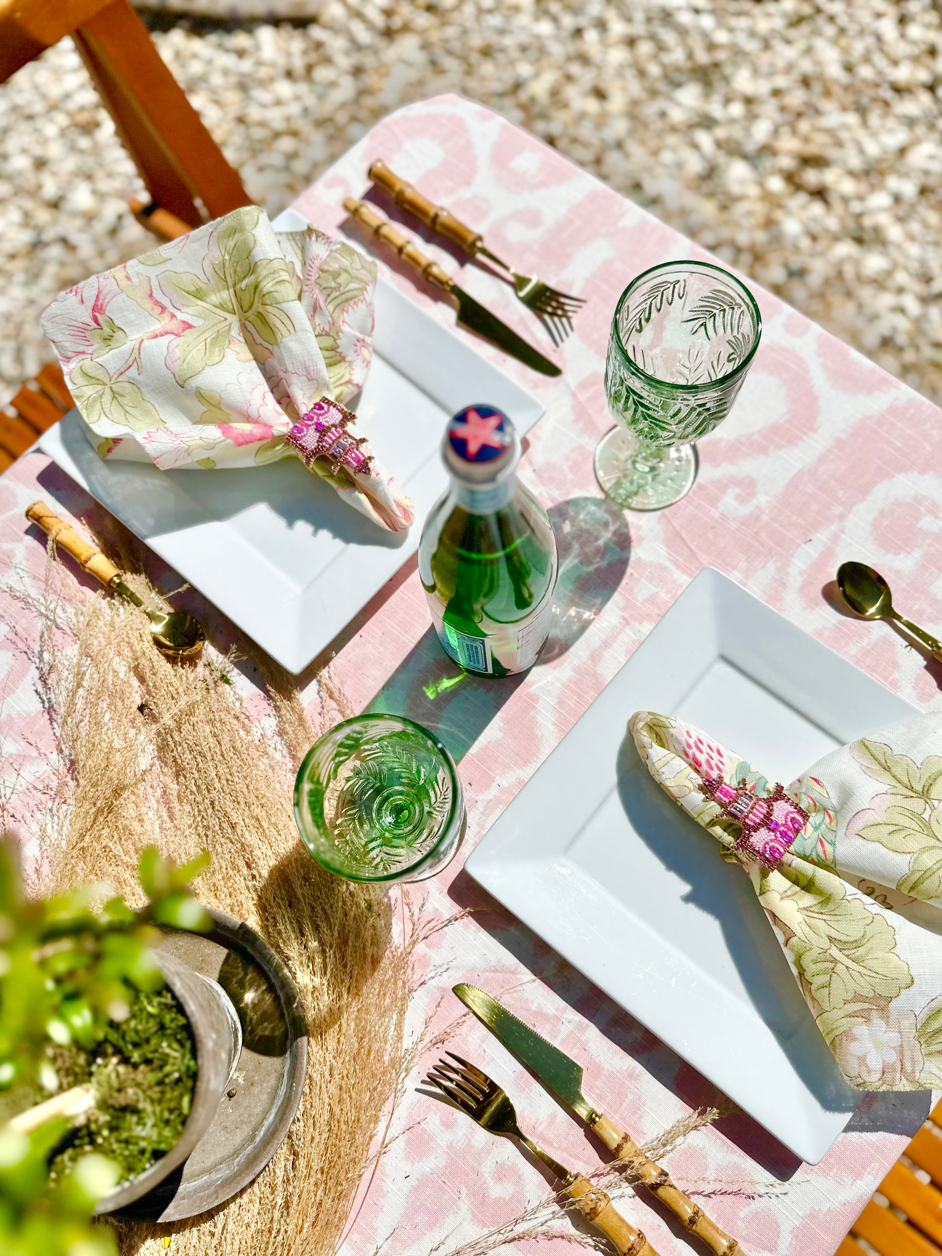 Pink Pagoda Napkin Ring