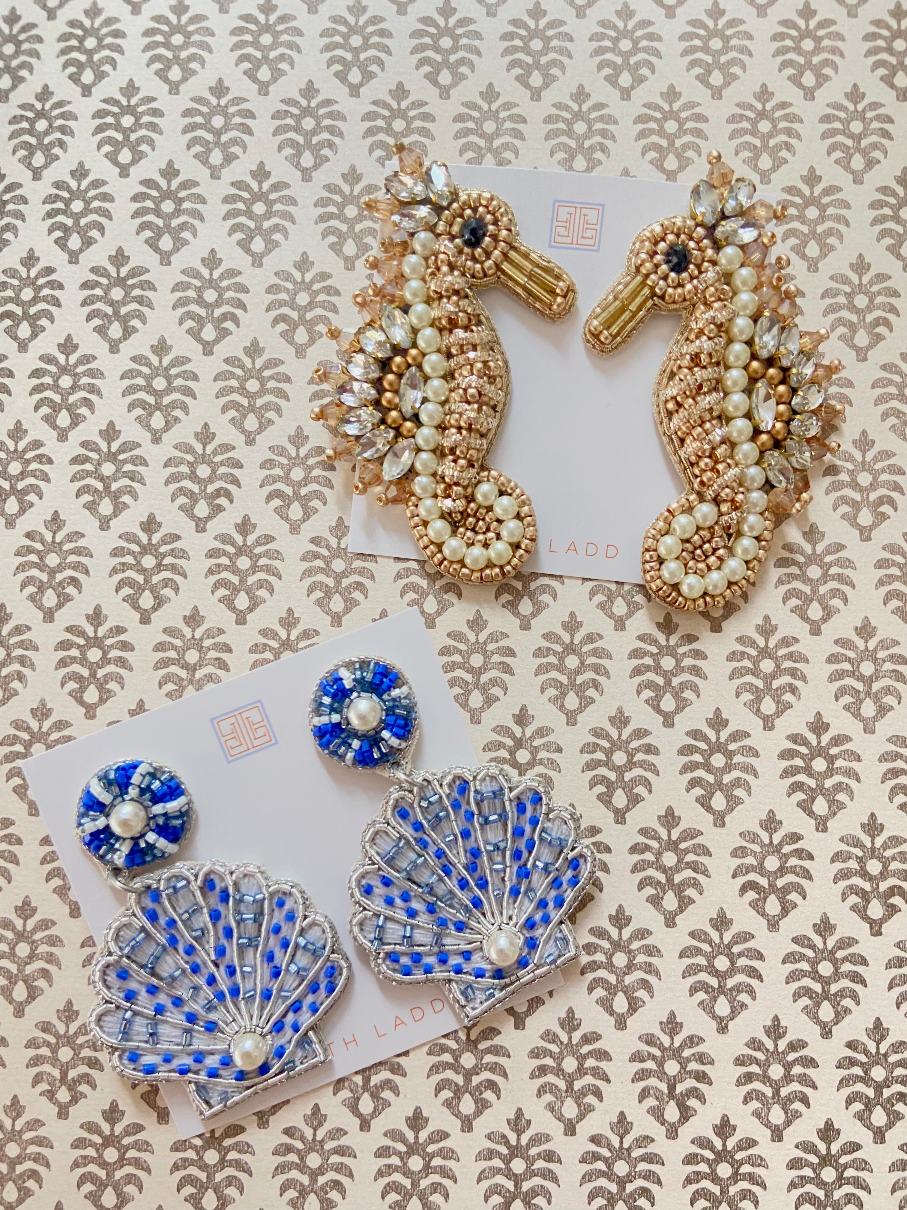 Gold Seahorse Earrings