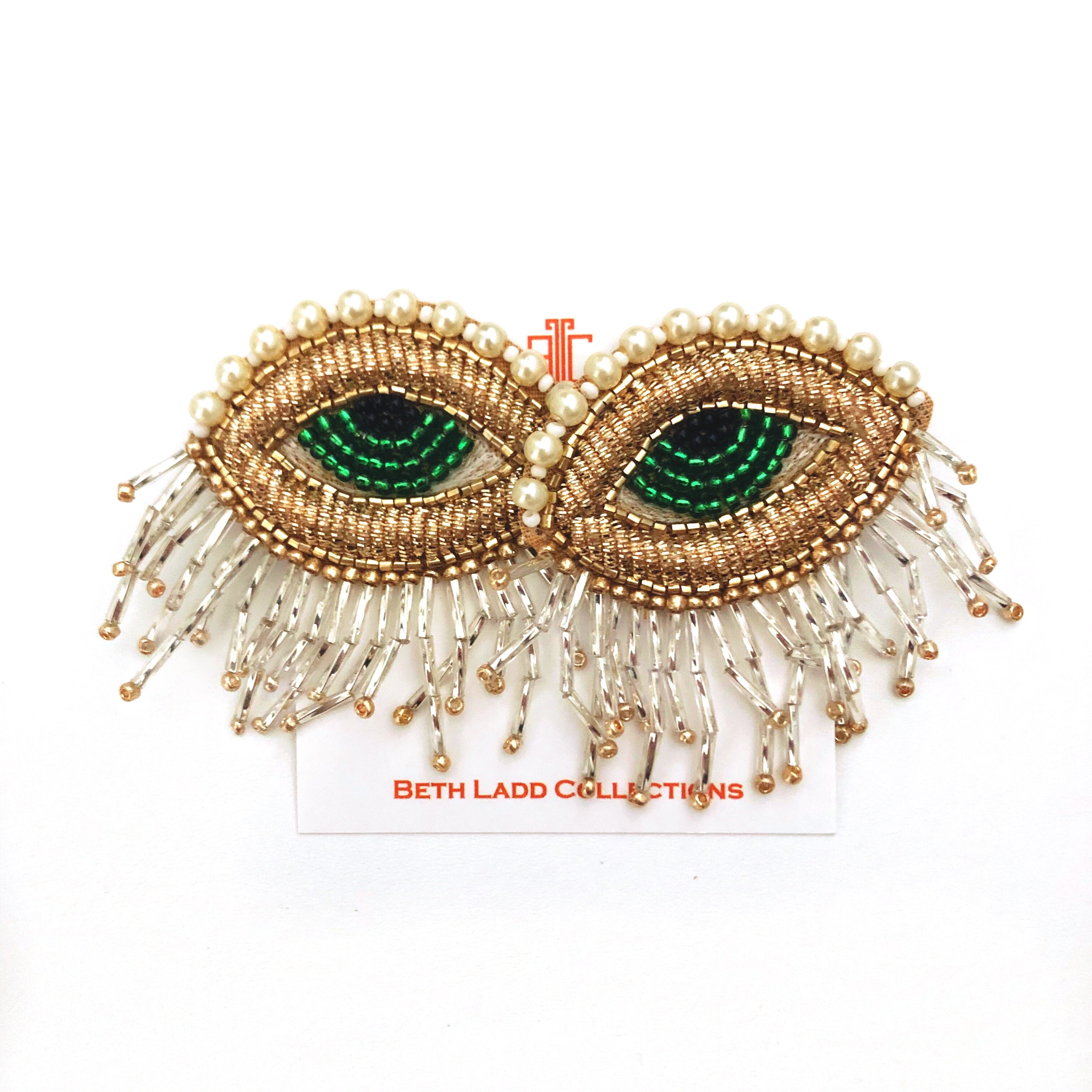 Evil Eye Pearl Earrings